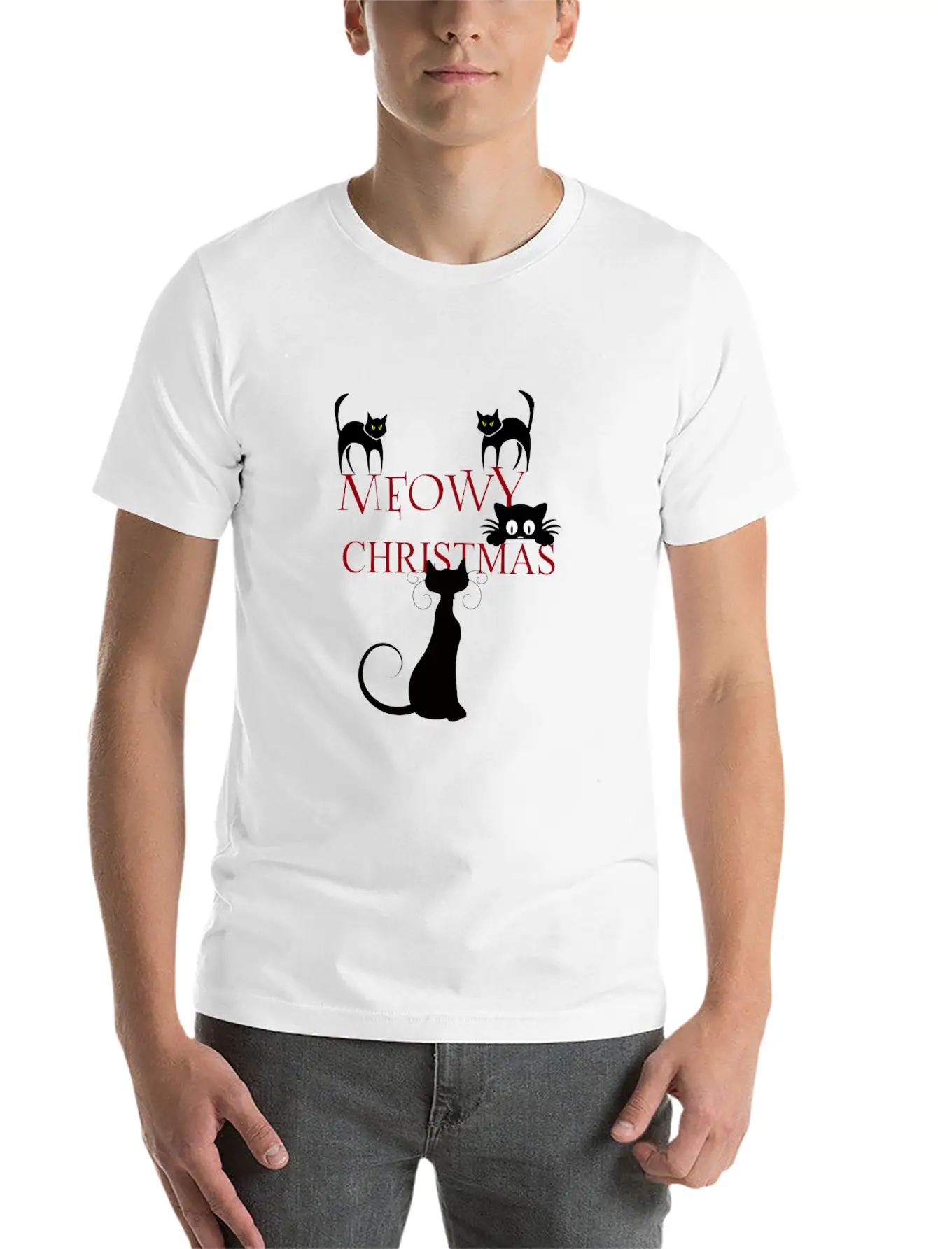 Meowy Christmas Merry Christmas Classic Cotton Tee – Unisex Comfort For Any Season