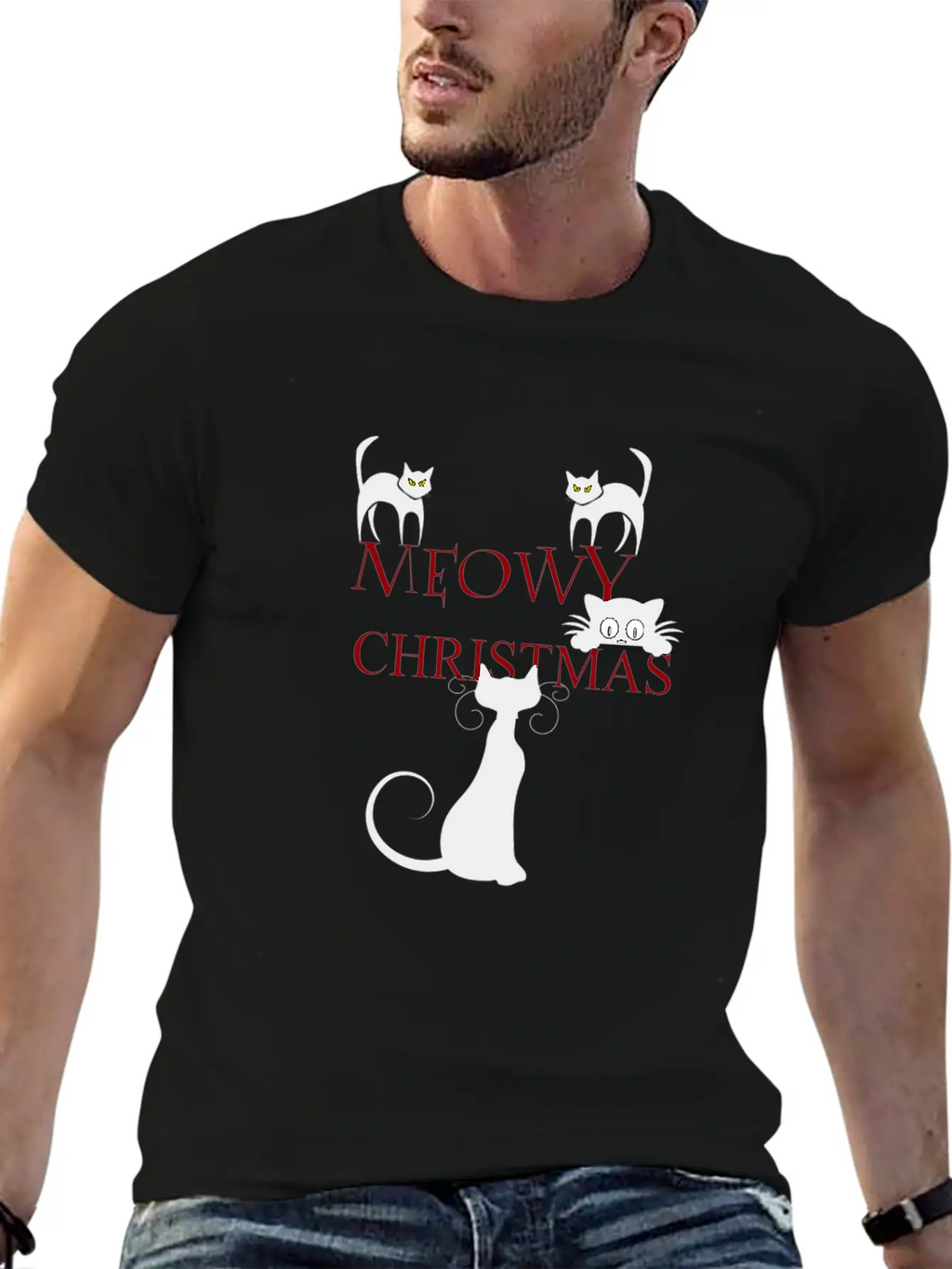 Meowy Christmas Merry Christmas Classic Cotton Tee – Unisex Comfort For Any Season