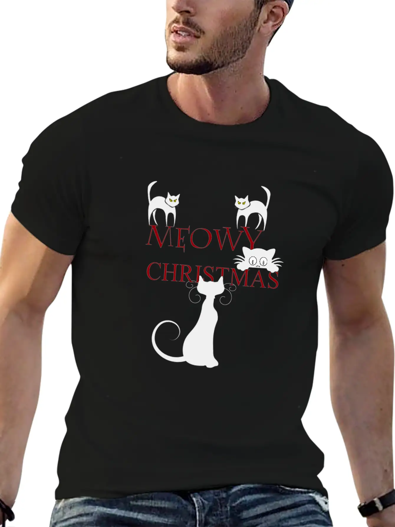 Meowy Christmas Merry Christmas Classic Cotton Tee – Unisex Comfort For Any Season