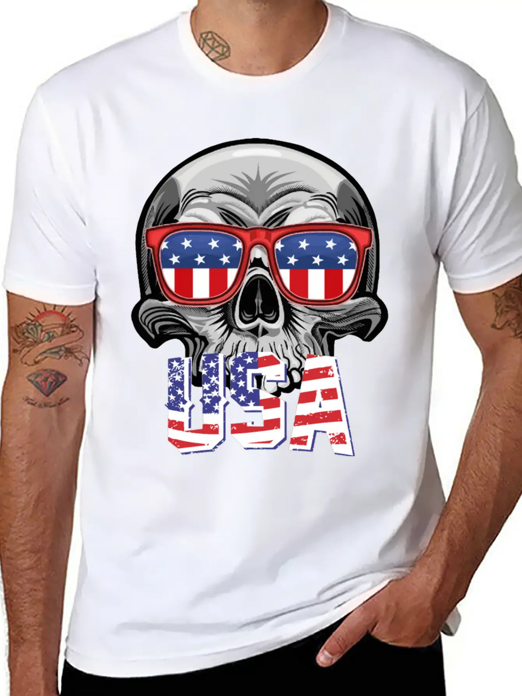 Merica - 4th Of July Patriotic - Merica Clothing - Stylish Everyday T-Shirt – Unisex Basic Cotton Tee