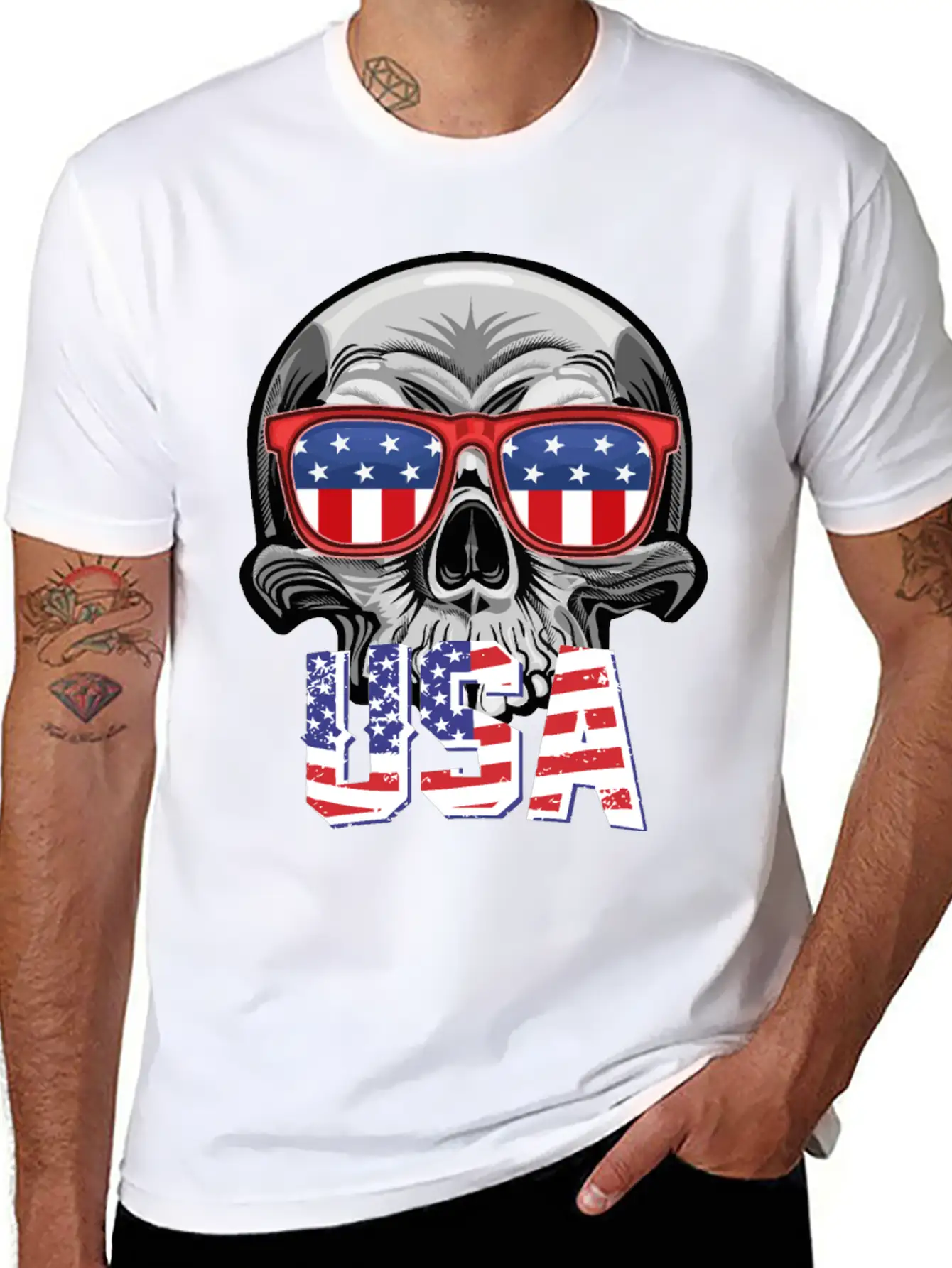 Merica - 4th Of July Patriotic - Merica Clothing - Stylish Everyday T-Shirt – Unisex Basic Cotton Tee