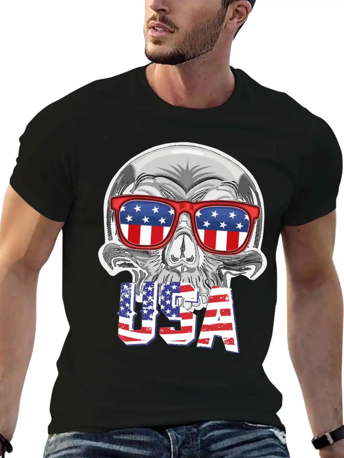 Merica - 4th Of July Patriotic - Merica Clothing - Stylish Everyday T-Shirt – Unisex Basic Cotton Tee