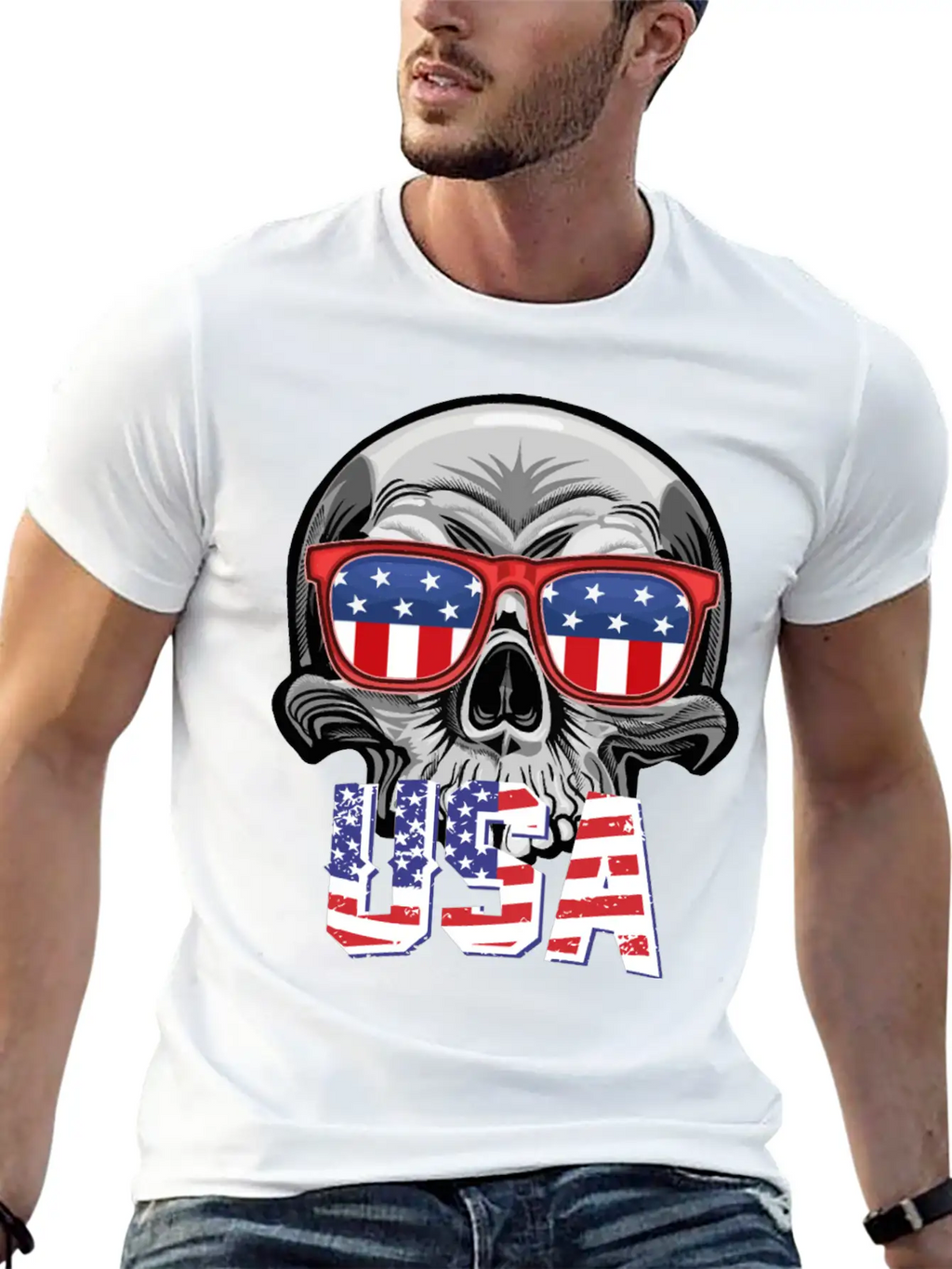 Merica - 4th Of July Patriotic - Merica Clothing - Stylish Everyday T-Shirt – Unisex Basic Cotton Tee