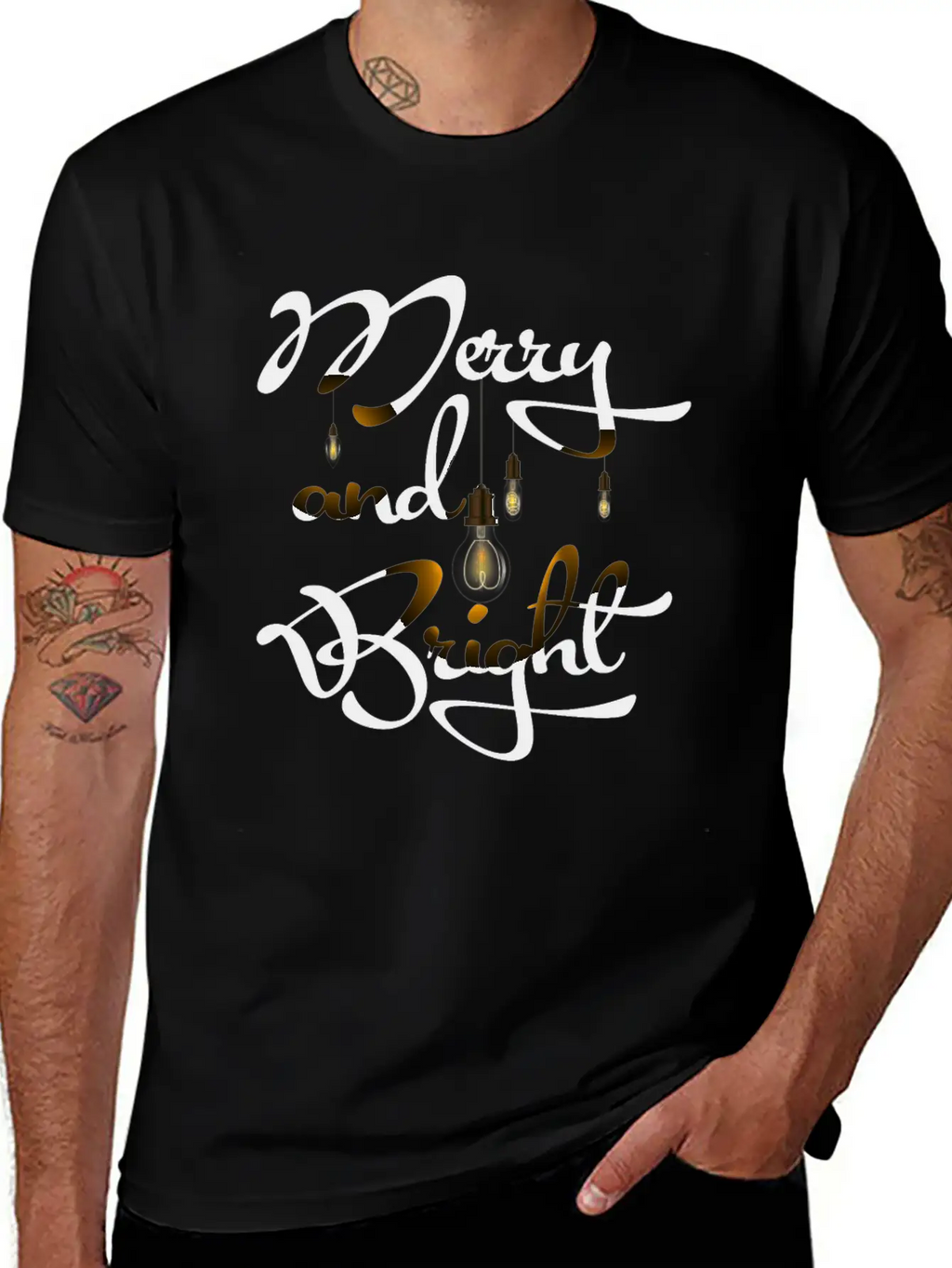 Merry And Bright Stylish Everyday T-Shirt – Unisex Basic Cotton Tee