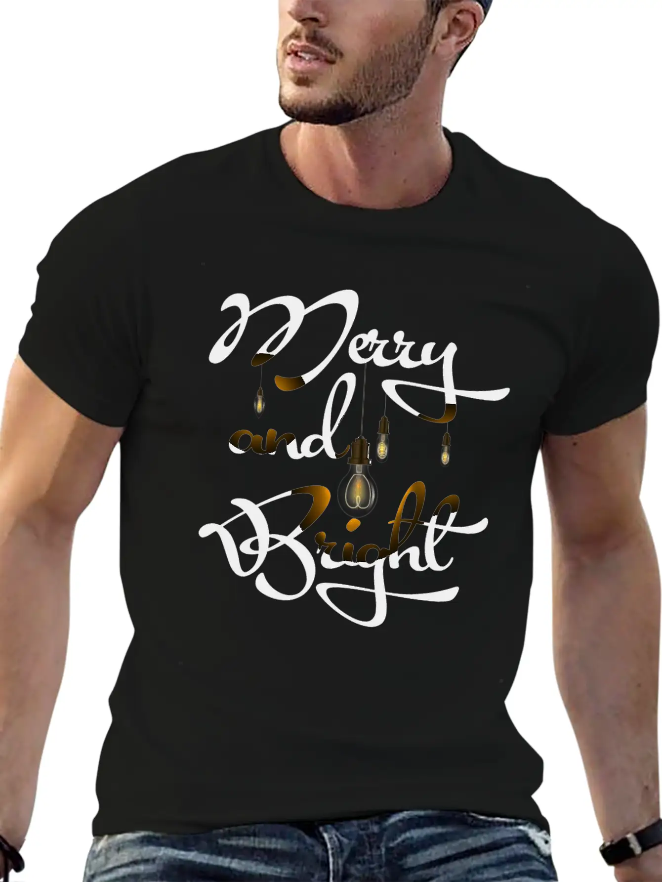 Merry And Bright Stylish Everyday T-Shirt – Unisex Basic Cotton Tee
