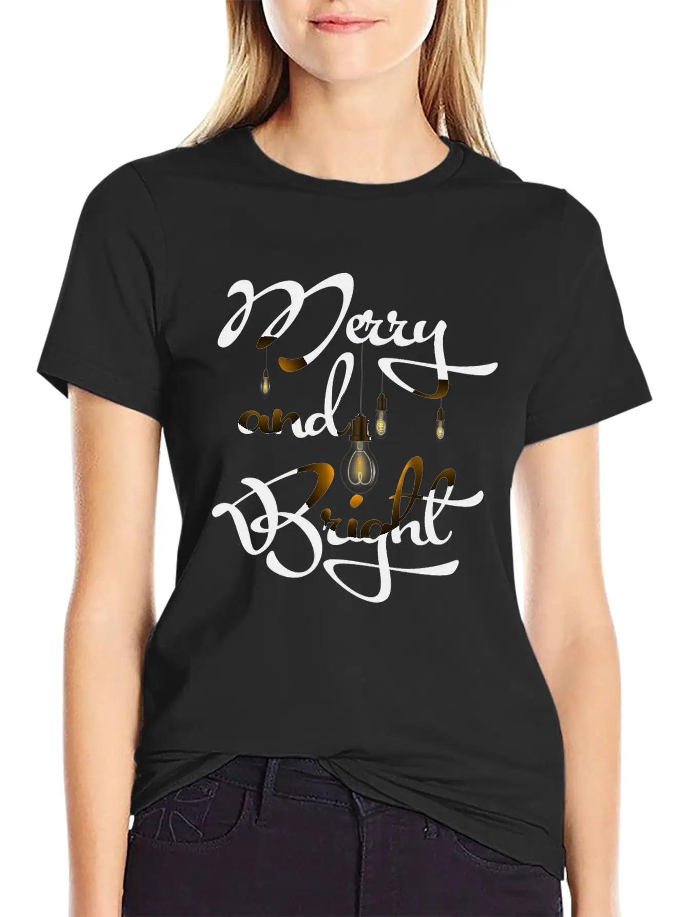 Merry And Bright Stylish Everyday T-Shirt – Unisex Basic Cotton Tee