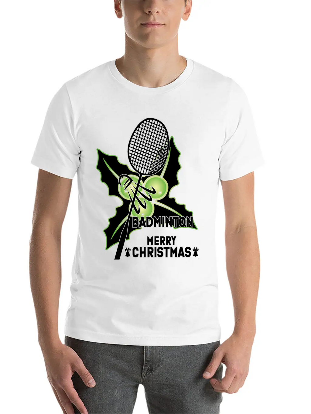 Merry Chrismas- Badminton Relaxed Everyday Tee – Lightweight And Durable Cotton