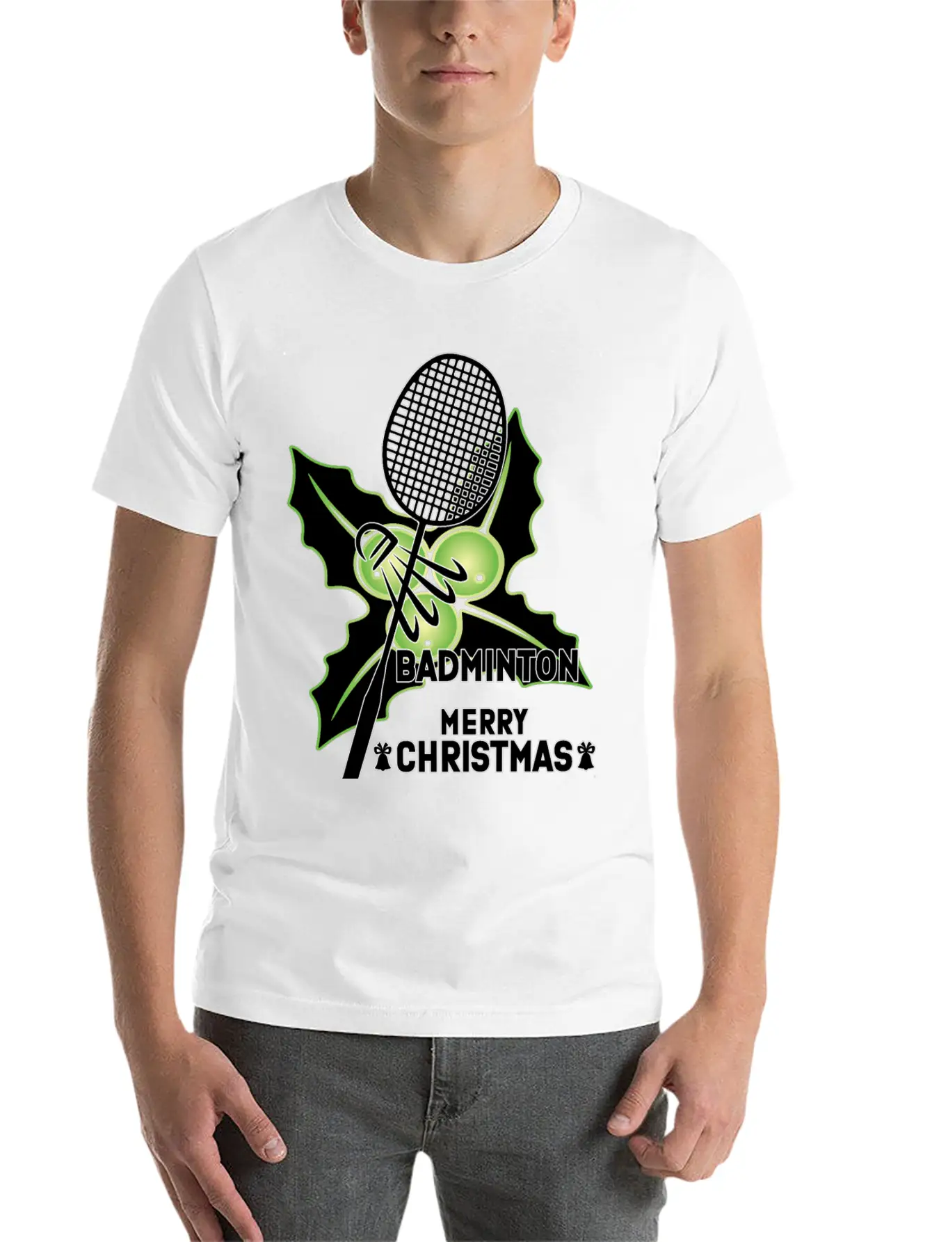 Merry Chrismas- Badminton Relaxed Everyday Tee – Lightweight And Durable Cotton