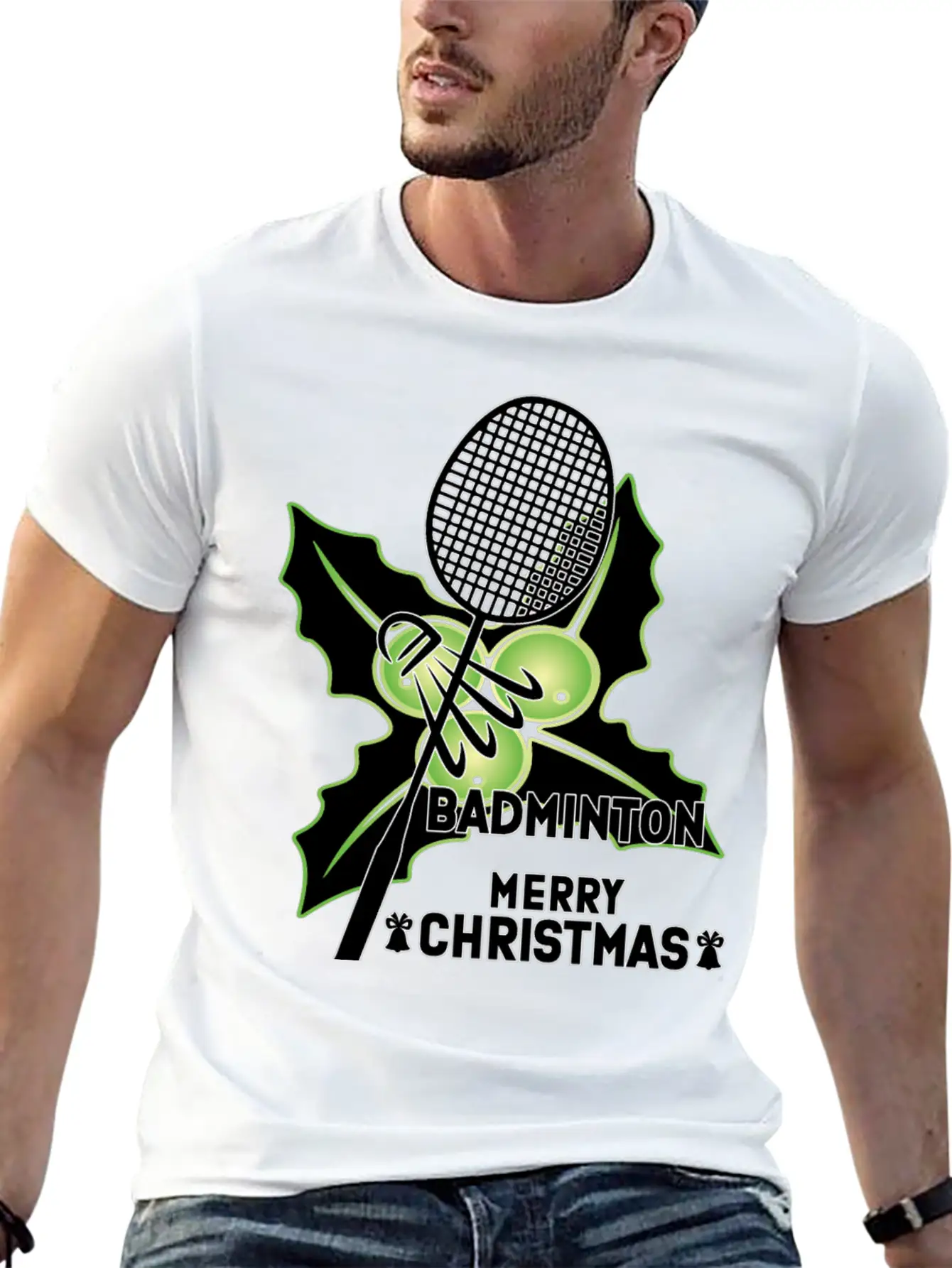Merry Chrismas- Badminton Relaxed Everyday Tee – Lightweight And Durable Cotton