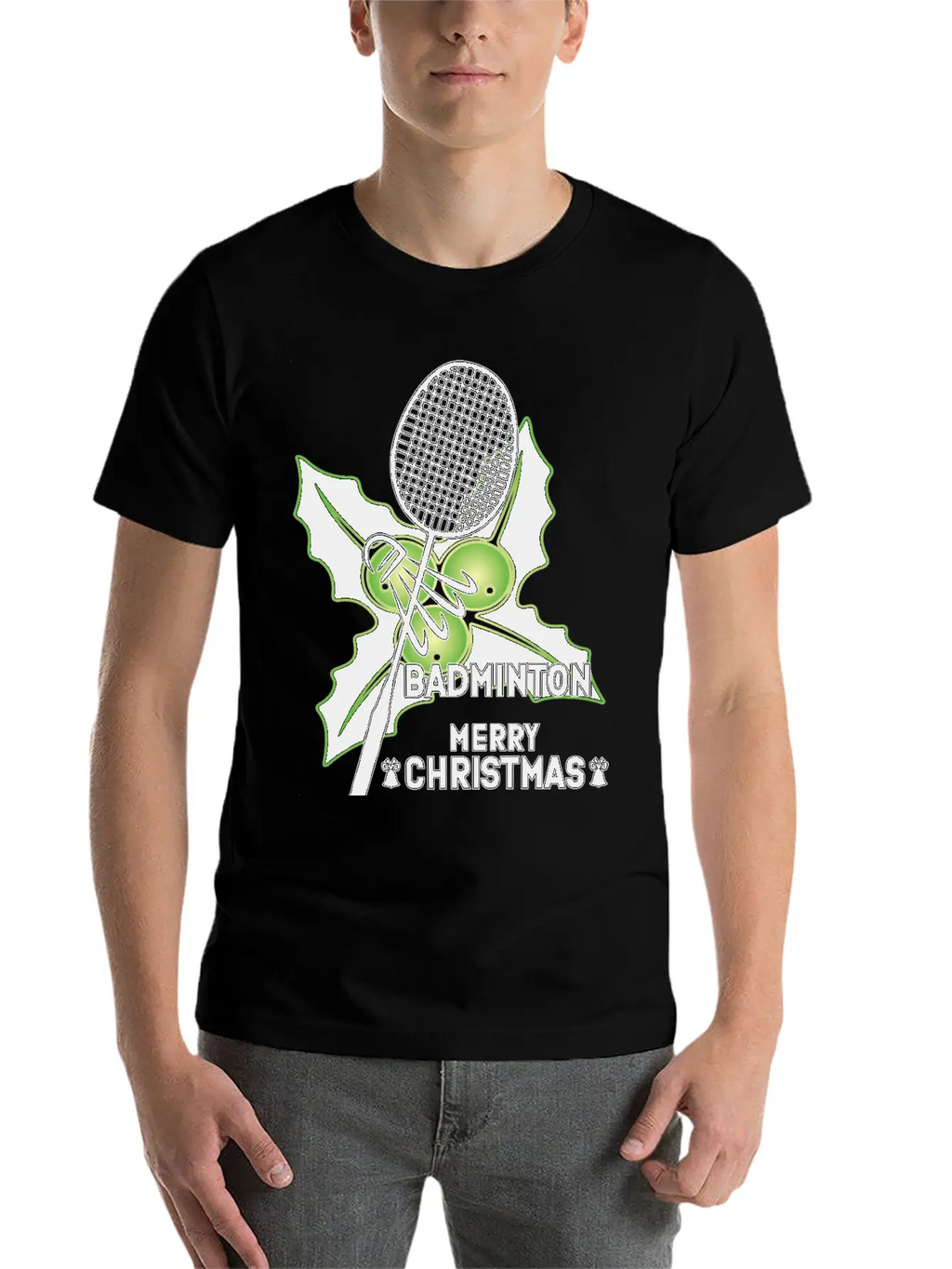 Merry Chrismas- Badminton Relaxed Everyday Tee – Lightweight And Durable Cotton