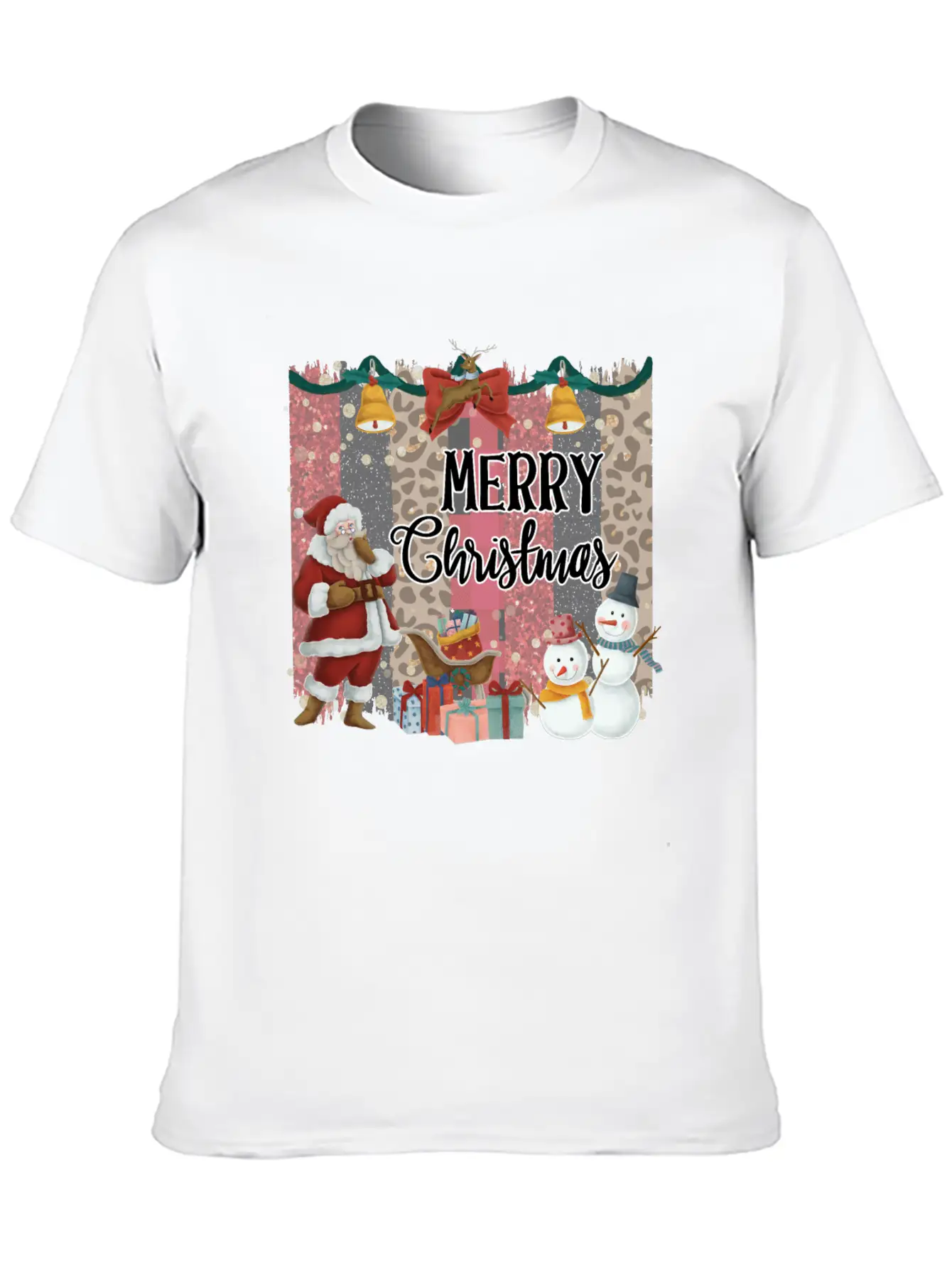 Merry Christmas Quote Santa Claus Snowmen Classic Cotton Tee – Unisex Comfort For Any Season
