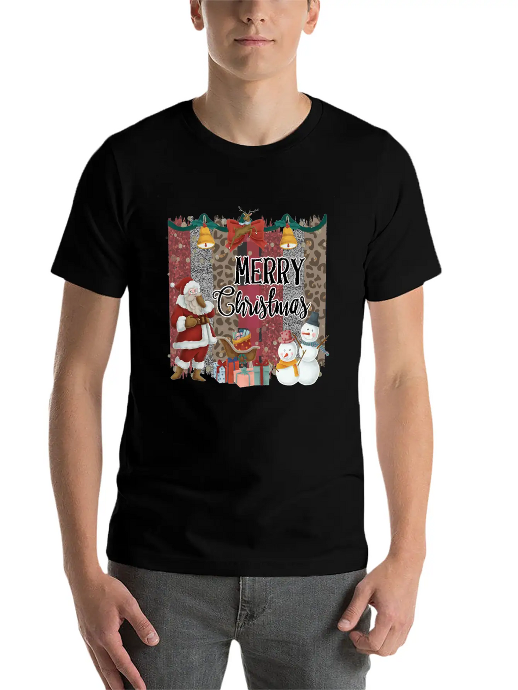 Merry Christmas Quote Santa Claus Snowmen Classic Cotton Tee – Unisex Comfort For Any Season