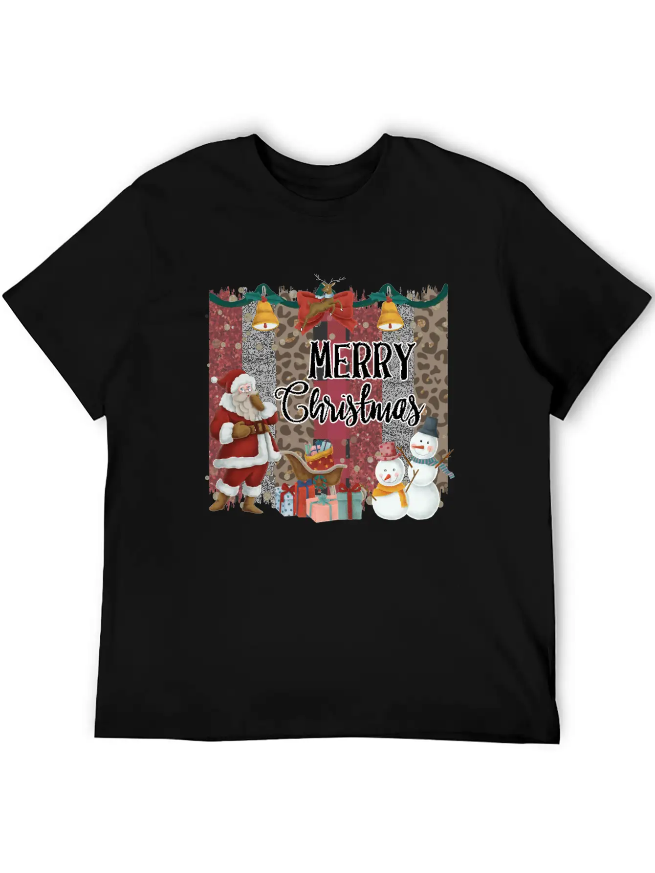 Merry Christmas Quote Santa Claus Snowmen Classic Cotton Tee – Unisex Comfort For Any Season