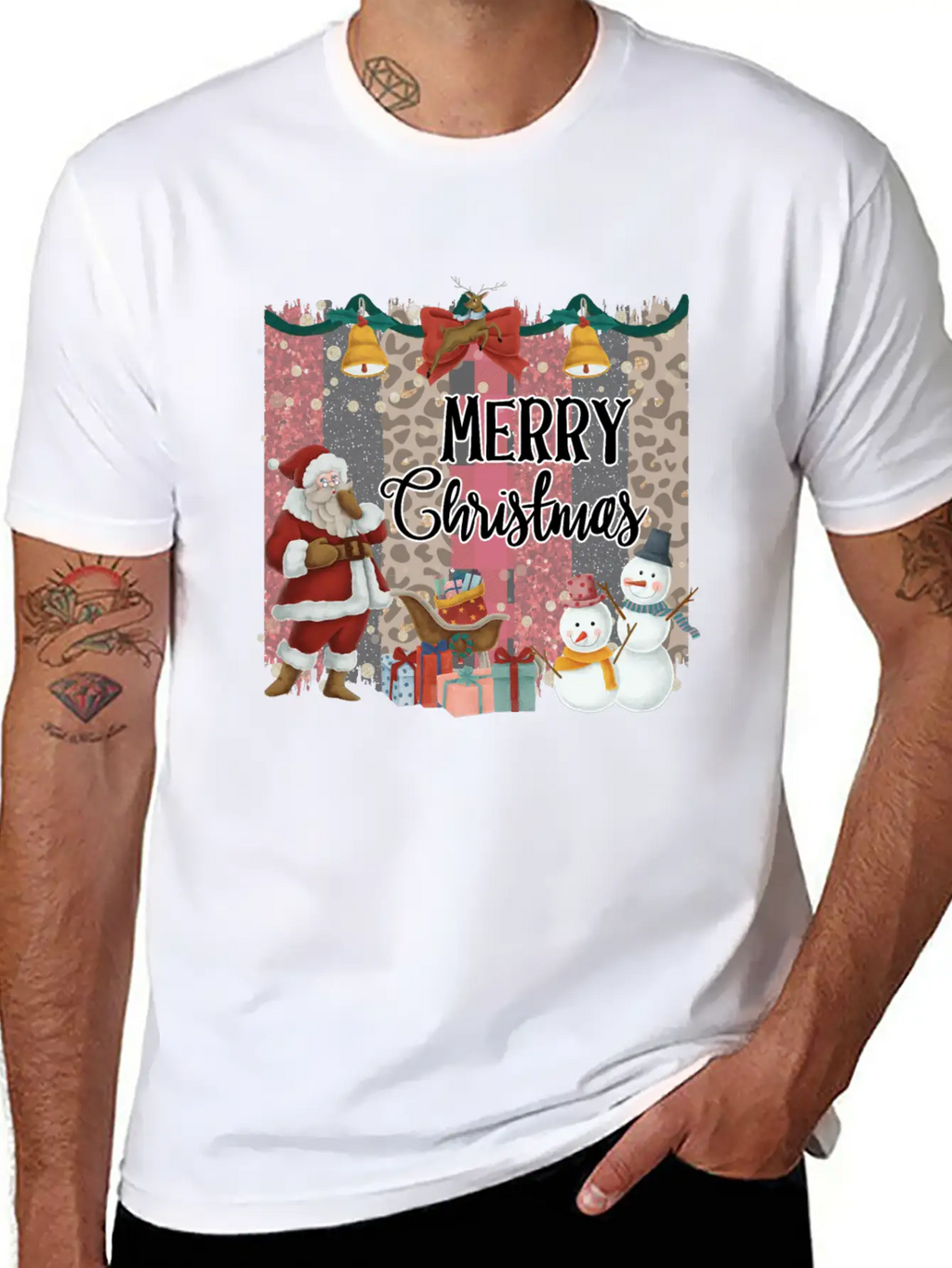Merry Christmas Quote Santa Claus Snowmen Classic Cotton Tee – Unisex Comfort For Any Season