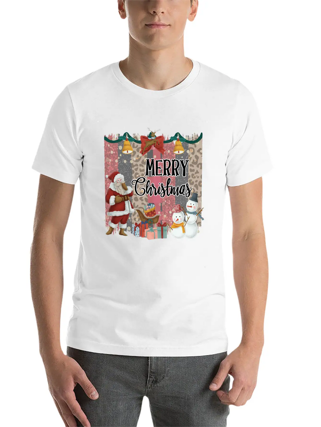 Merry Christmas Quote Santa Claus Snowmen Classic Cotton Tee – Unisex Comfort For Any Season