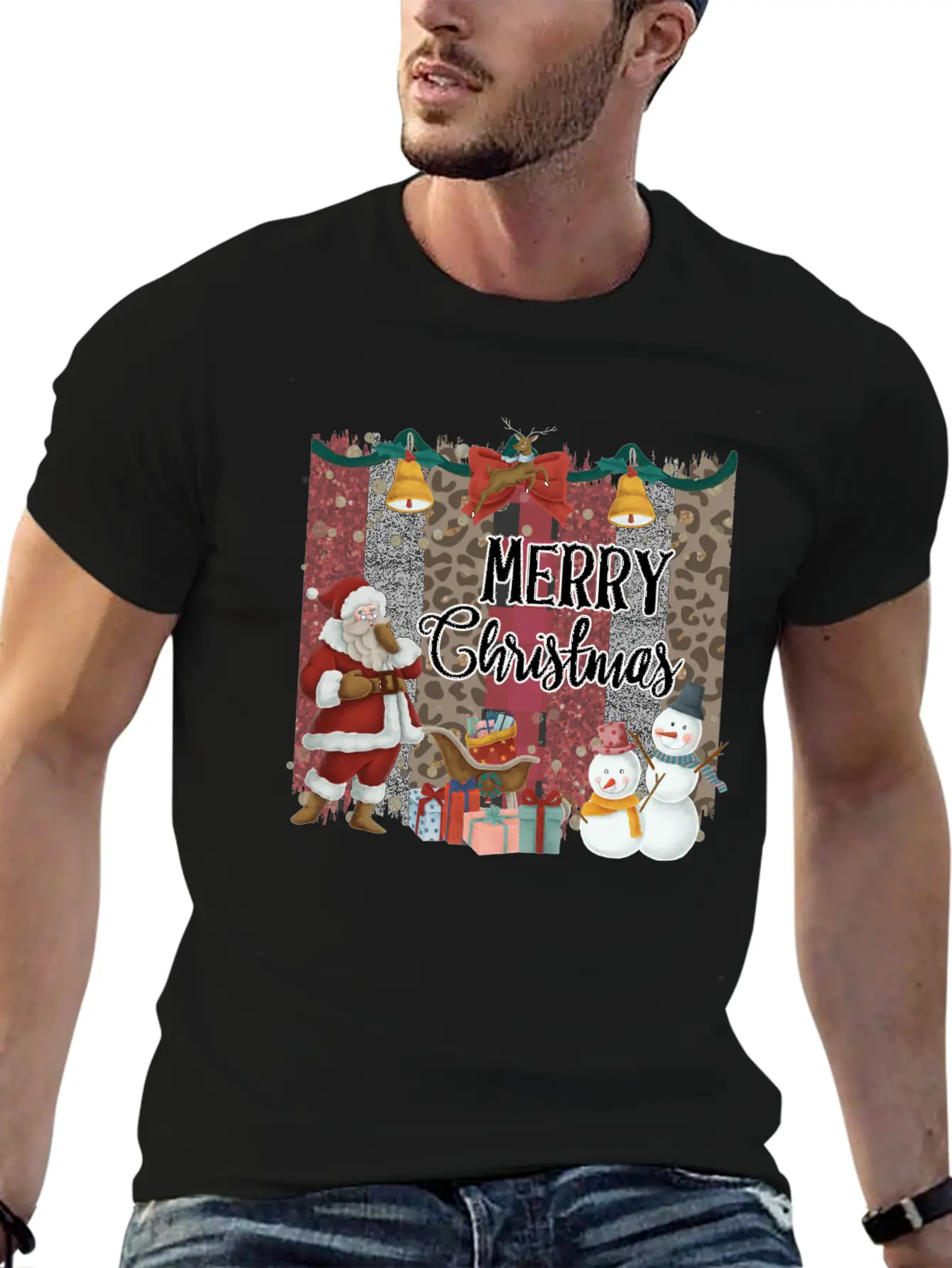 Merry Christmas Quote Santa Claus Snowmen Classic Cotton Tee – Unisex Comfort For Any Season