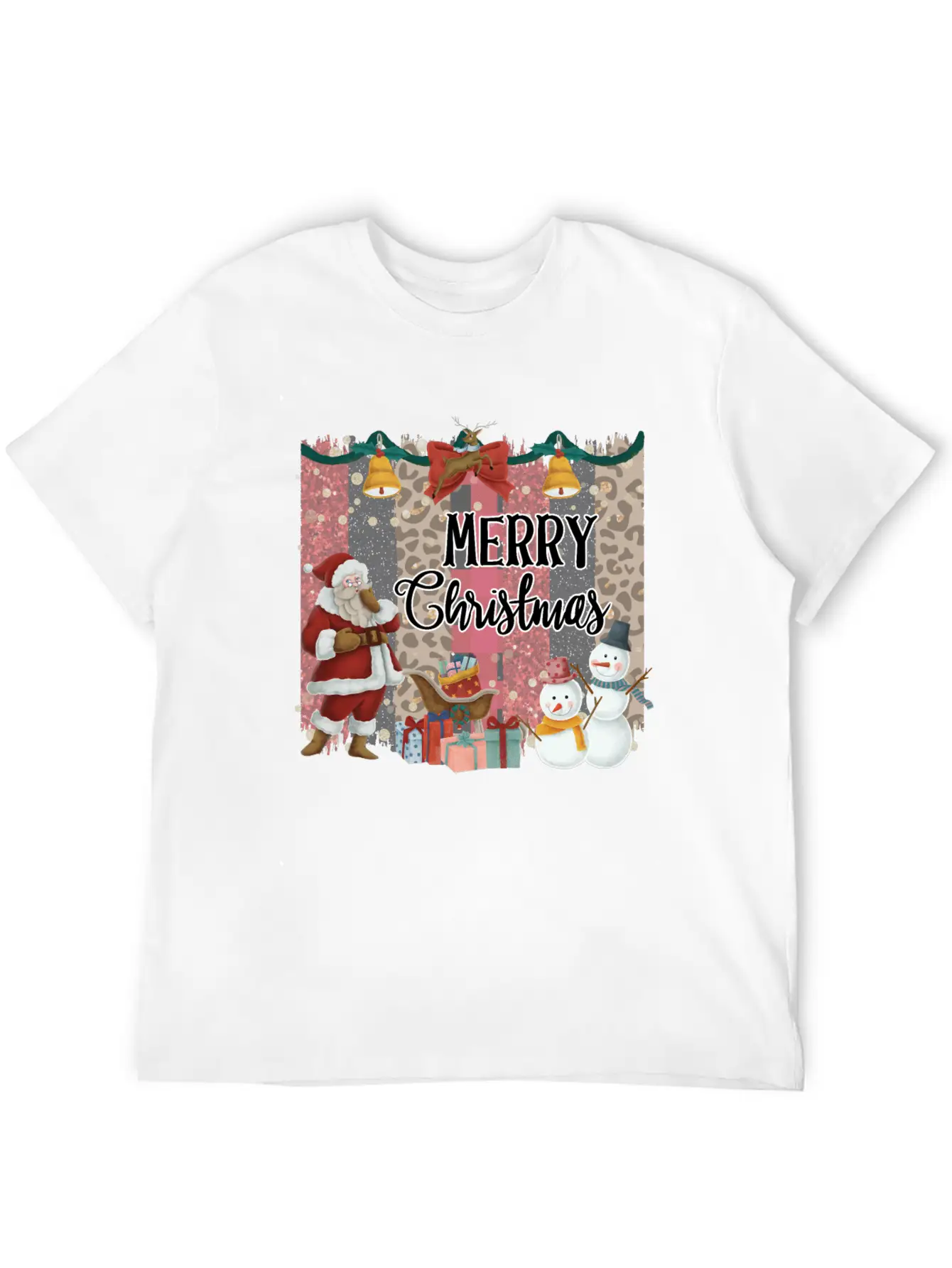 Merry Christmas Quote Santa Claus Snowmen Classic Cotton Tee – Unisex Comfort For Any Season