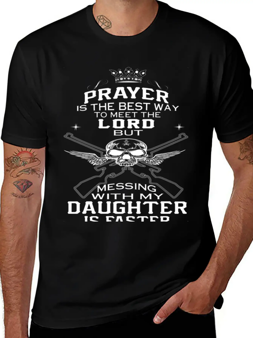 Mess With My Daughter Classic Cotton Tee – Unisex Comfort For Any Season