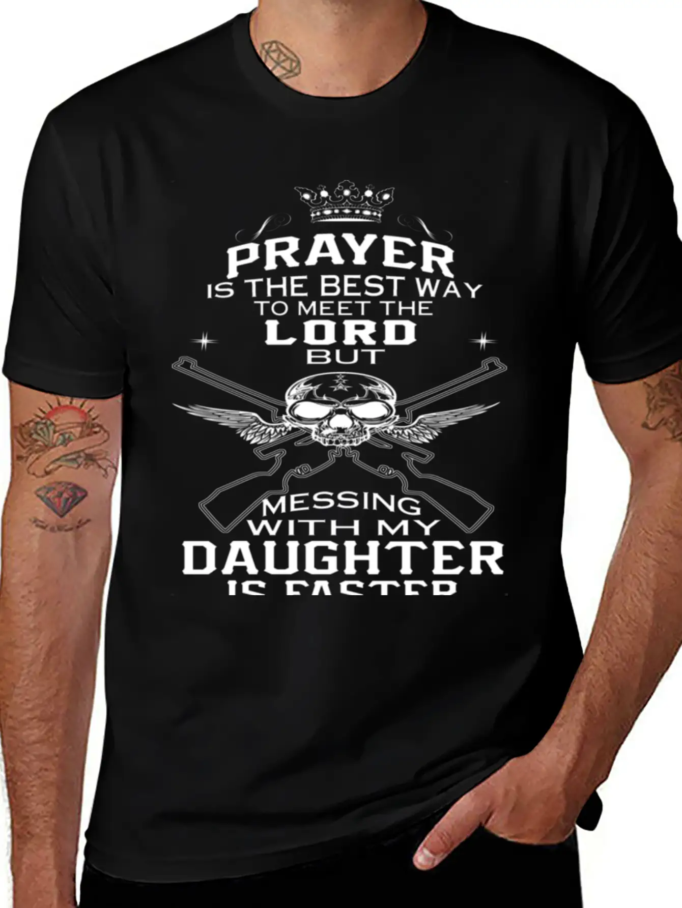 Mess With My Daughter Classic Cotton Tee – Unisex Comfort For Any Season