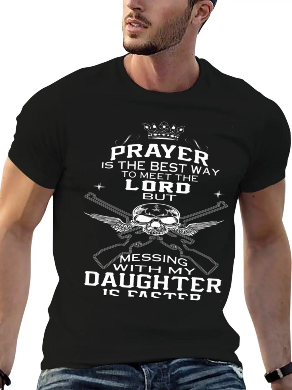 Mess With My Daughter Classic Cotton Tee – Unisex Comfort For Any Season