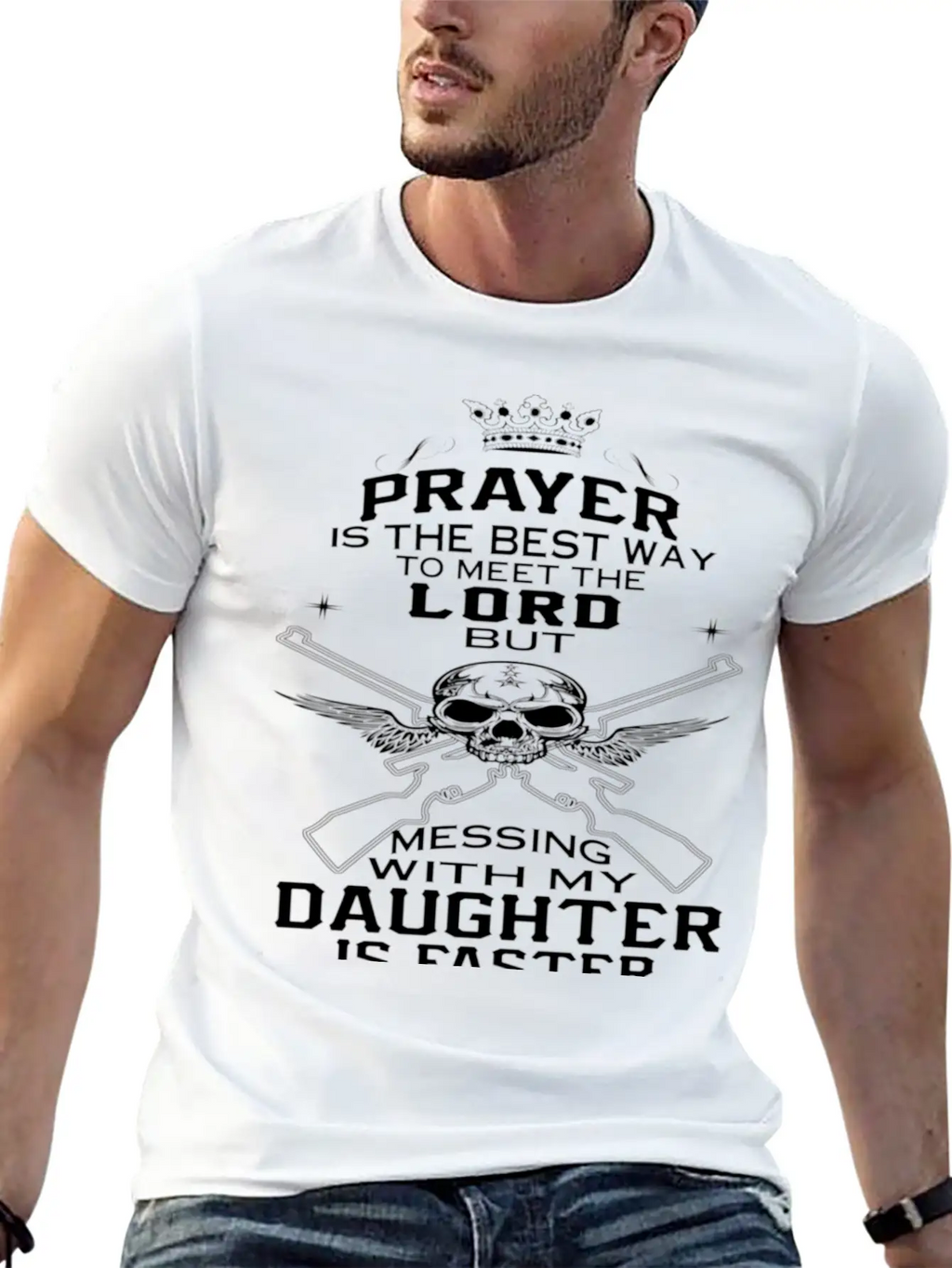 Mess With My Daughter Classic Cotton Tee – Unisex Comfort For Any Season