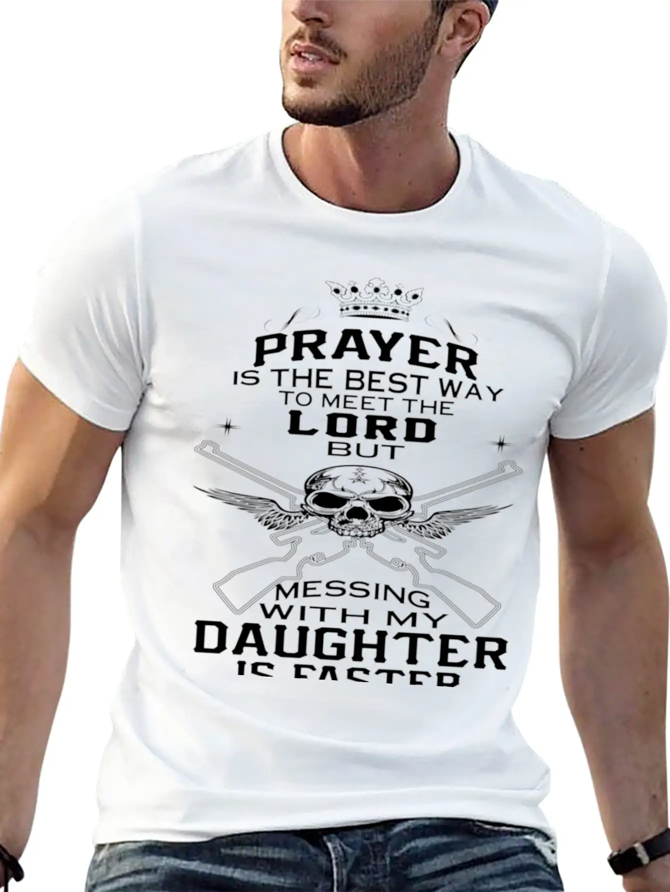 Mess With My Daughter Classic Cotton Tee – Unisex Comfort For Any Season