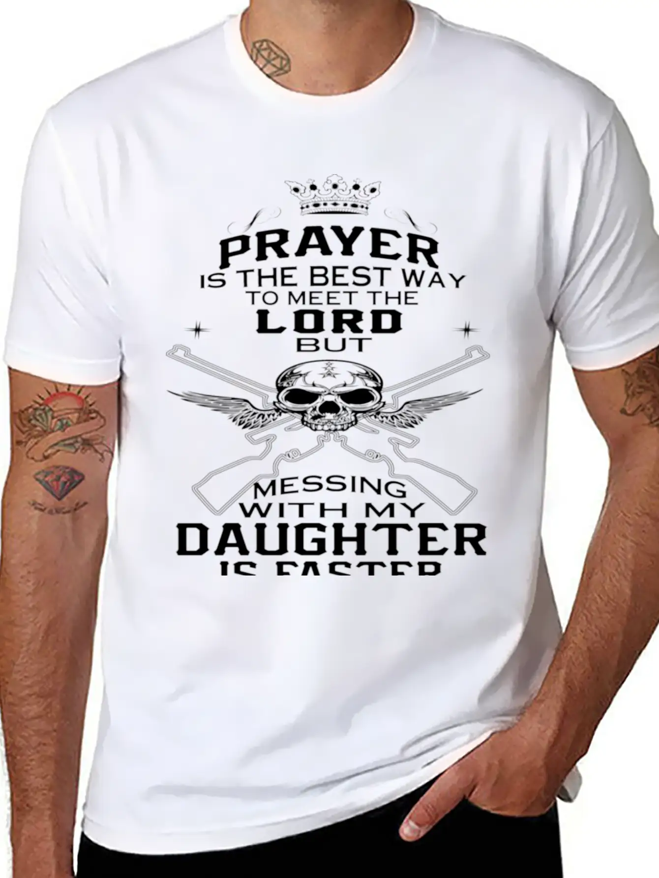 Mess With My Daughter Classic Cotton Tee – Unisex Comfort For Any Season