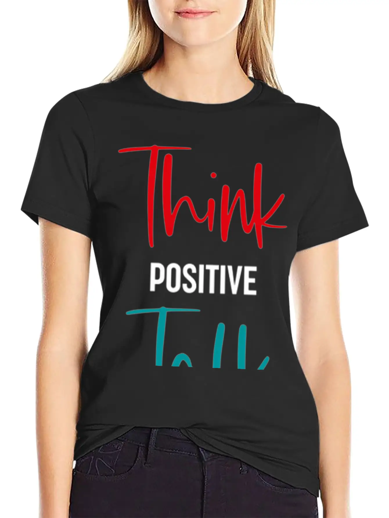 Message To Inre And Motivate Think Talk Feel Breathable Soft Cotton T-Shirt – Timeless Casual Look