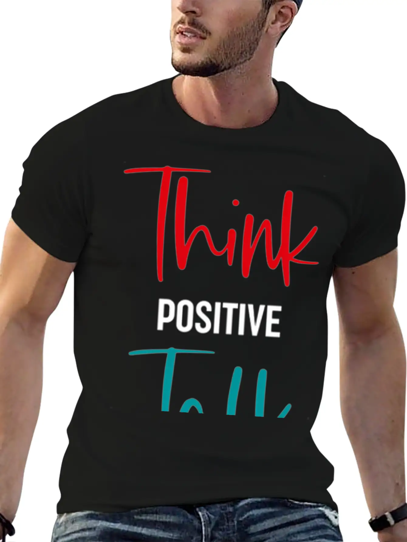 Message To Inre And Motivate Think Talk Feel Breathable Soft Cotton T-Shirt – Timeless Casual Look