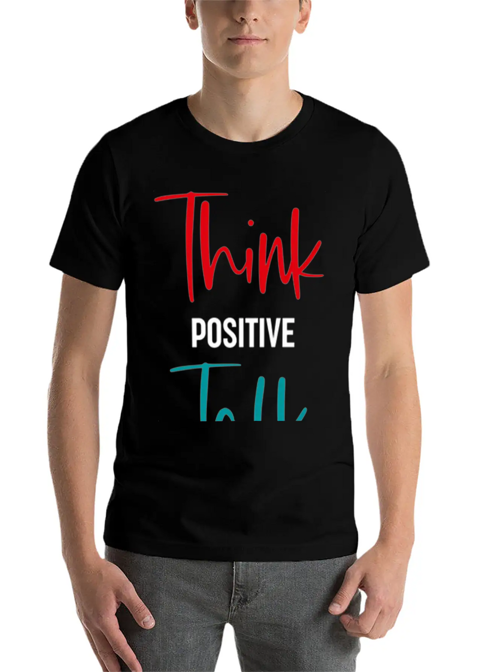 Message To Inre And Motivate Think Talk Feel Breathable Soft Cotton T-Shirt – Timeless Casual Look