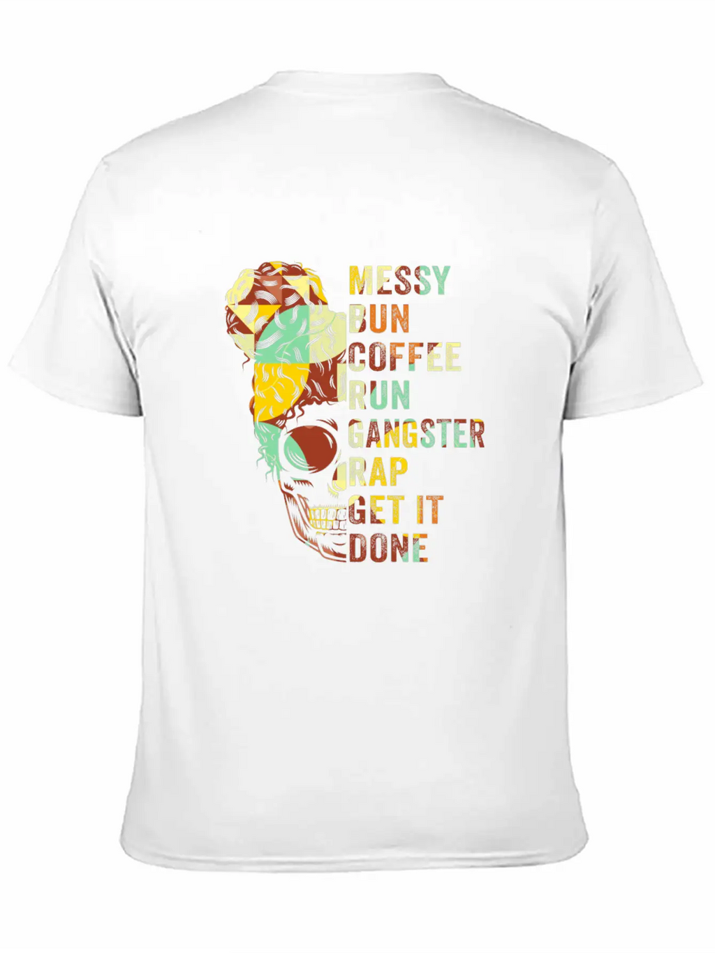 Messy Bun Run Rap Nap Perfect For Coffee Lovers Timeless Short Sleeve Tee – Comfy And Minimalist Design