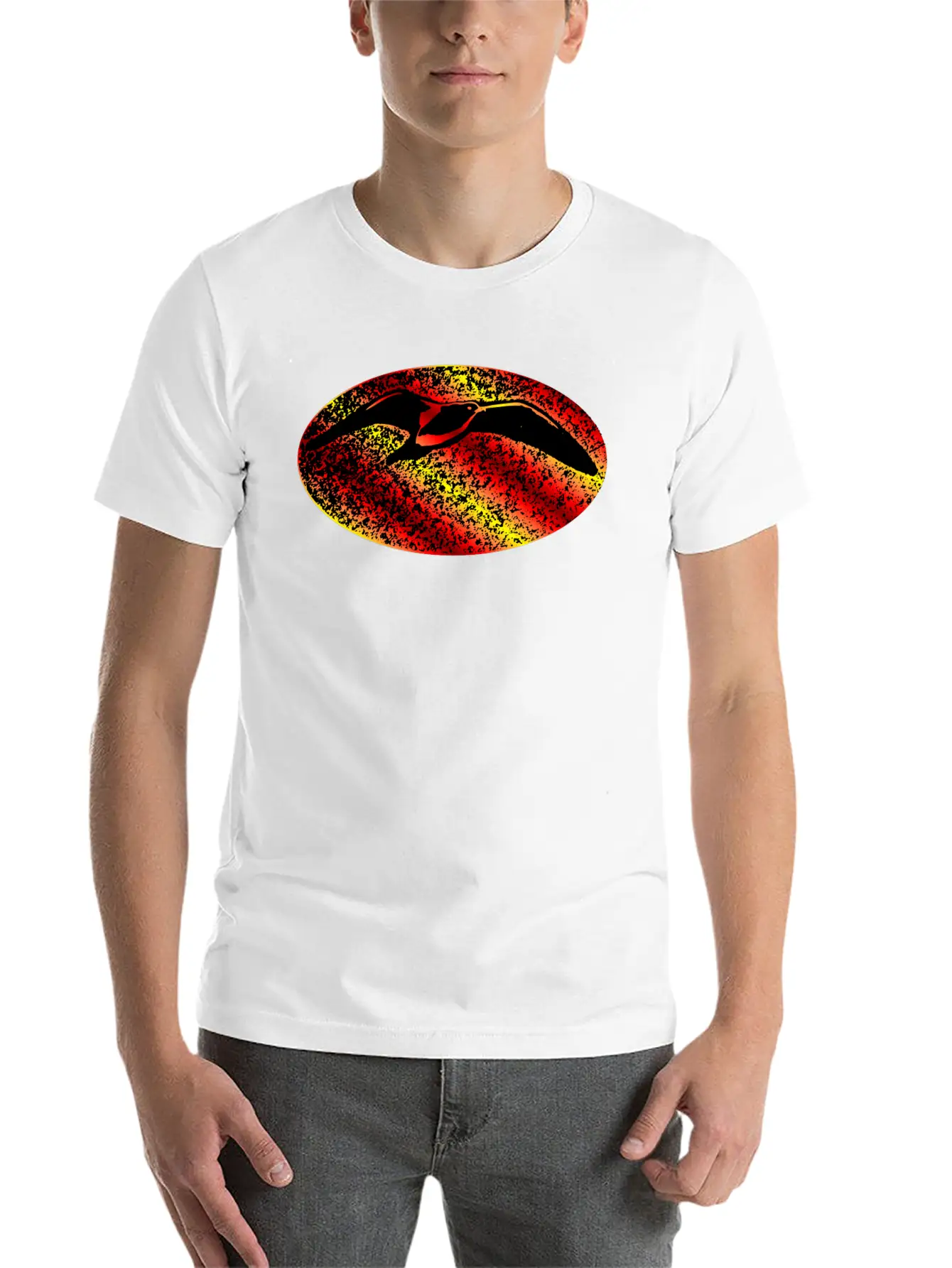Metal Bird Sunset Stylish Everyday T-Shirt – Unisex Basic Cotton Tee
