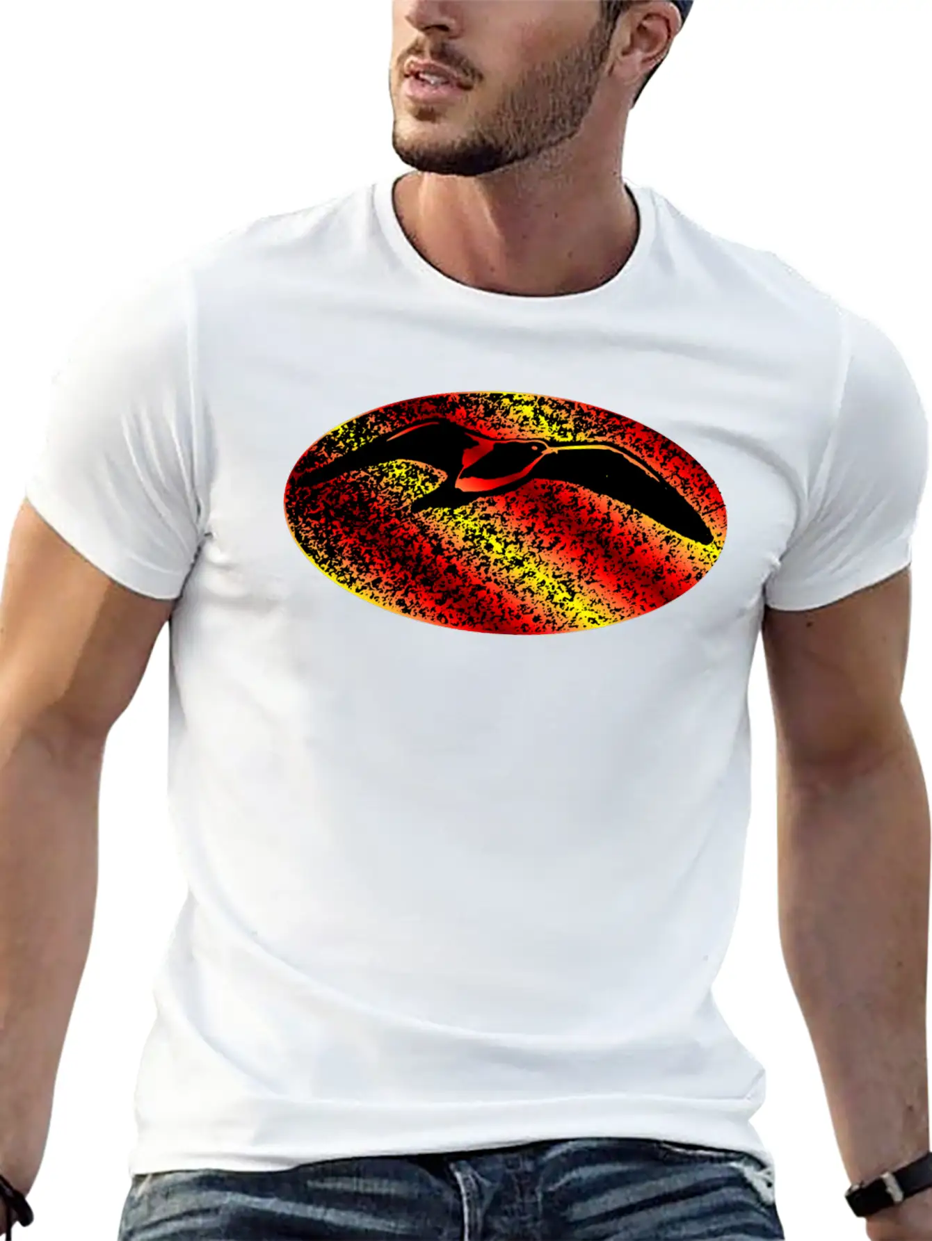 Metal Bird Sunset Stylish Everyday T-Shirt – Unisex Basic Cotton Tee