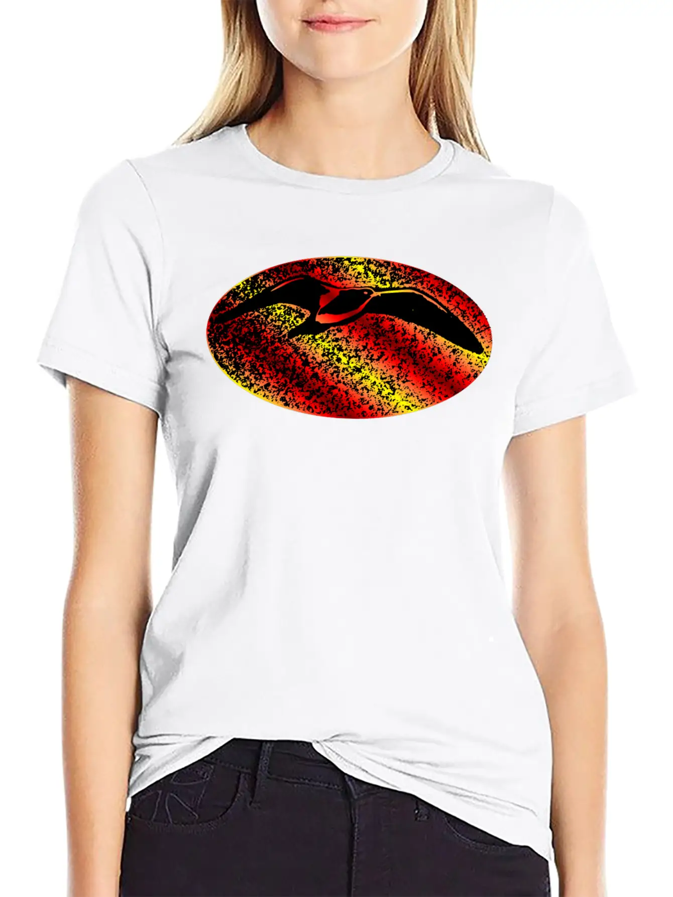 Metal Bird Sunset Stylish Everyday T-Shirt – Unisex Basic Cotton Tee