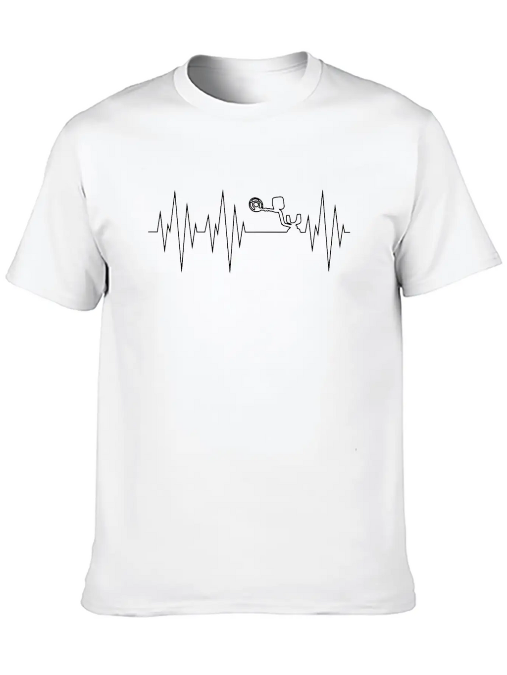 Metal Detector Wave Essential Cotton Tee For Daily Outfits – Unisex Style