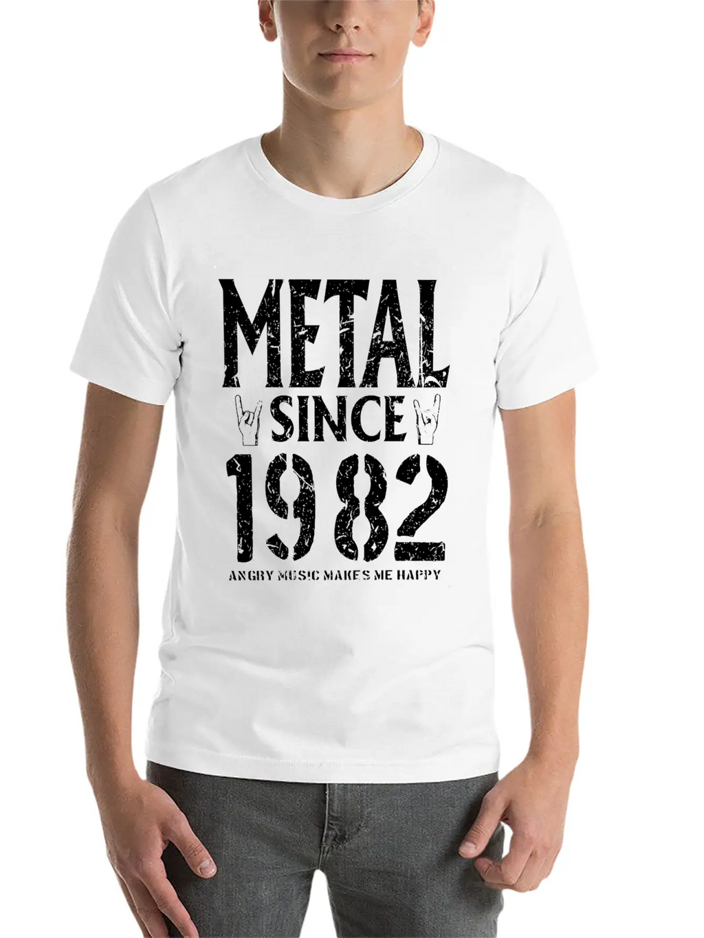 Metal Gift Birthday Vintage 1982 Breathable Soft Cotton T-Shirt – Timeless Casual Look