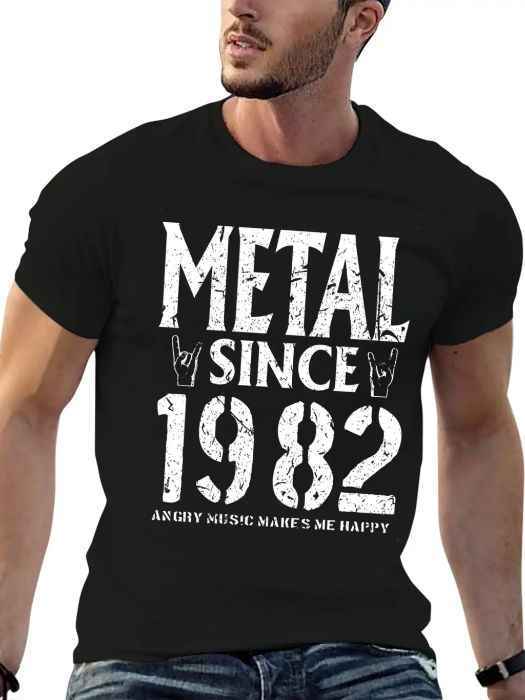 Metal Gift Birthday Vintage 1982 Breathable Soft Cotton T-Shirt – Timeless Casual Look