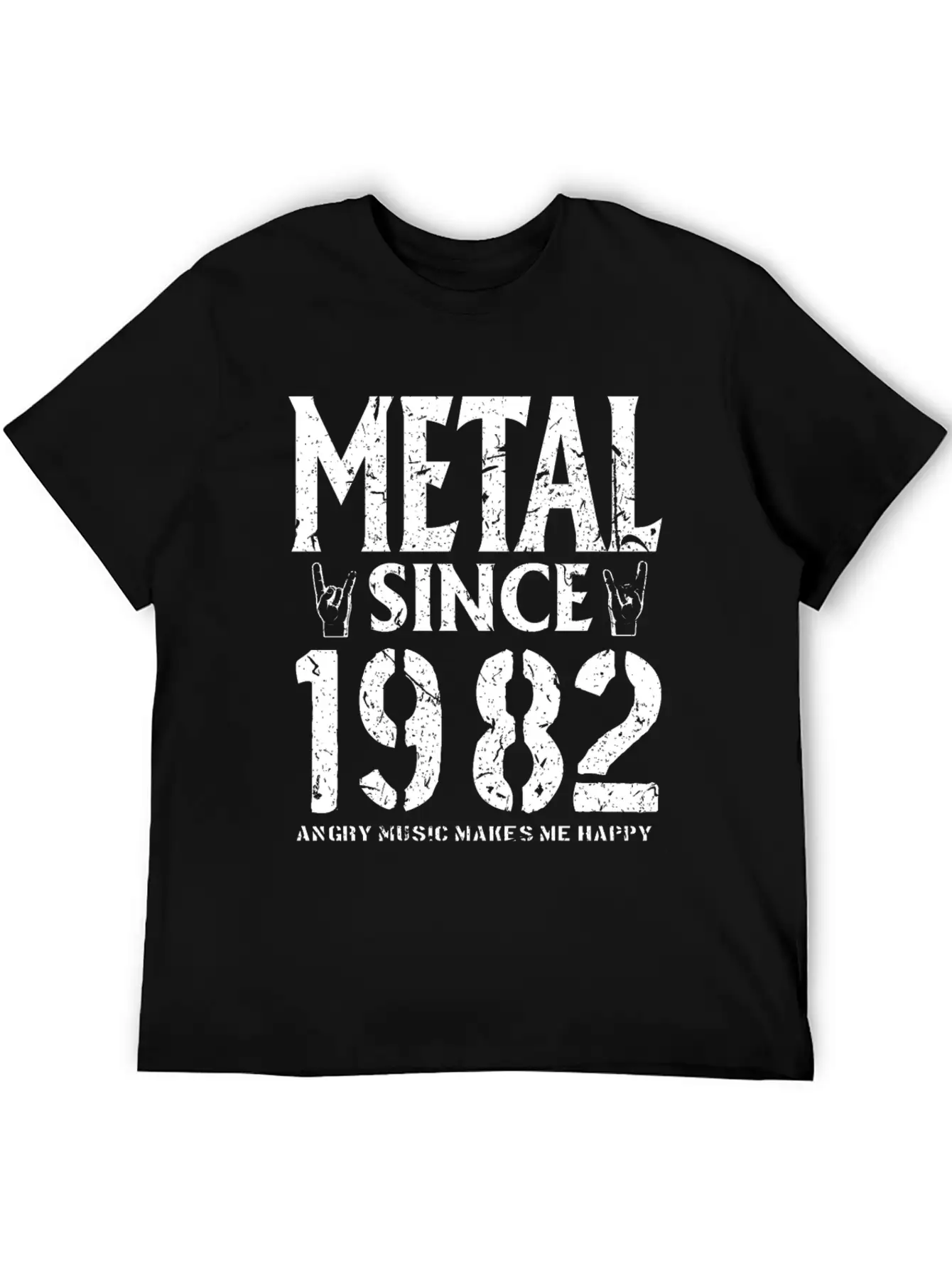 Metal Gift Birthday Vintage 1982 Breathable Soft Cotton T-Shirt – Timeless Casual Look