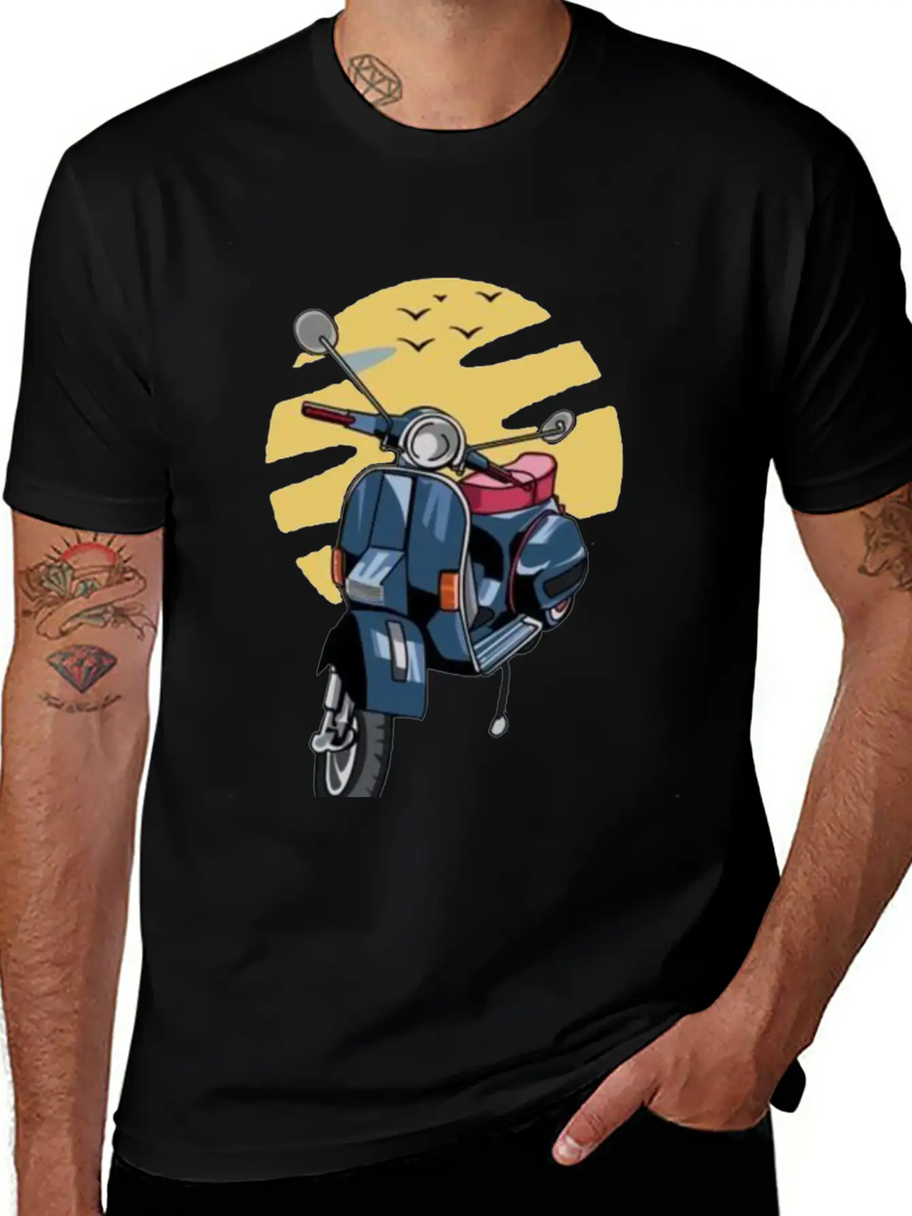 Metal Poster Vespaa Classic Cotton Tee – Unisex Comfort For Any Season