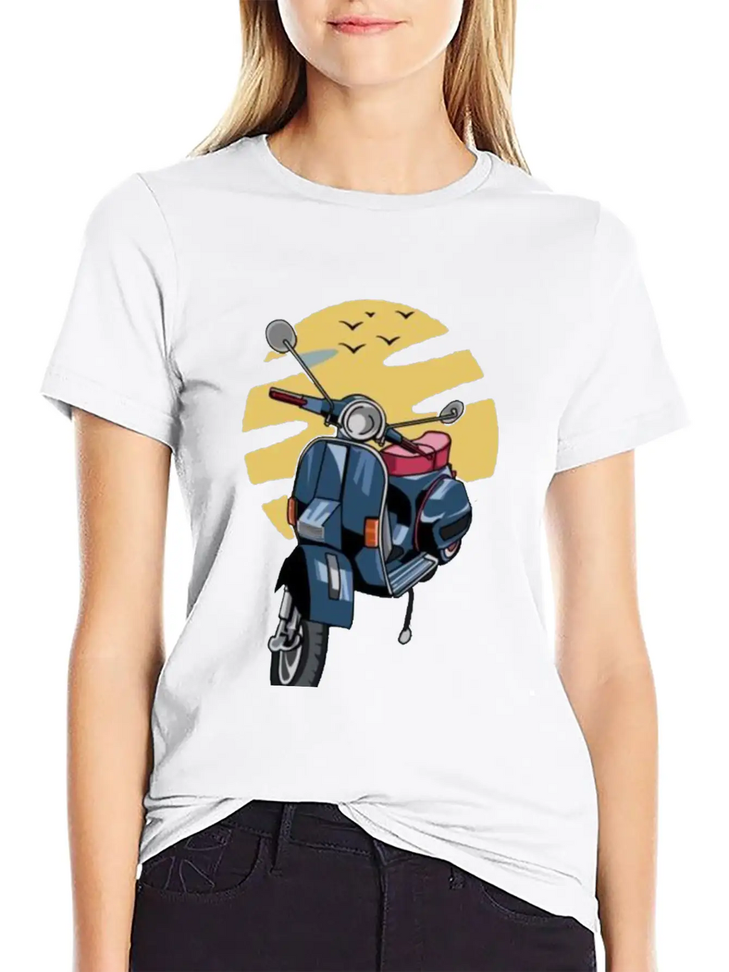 Metal Poster Vespaa Classic Cotton Tee – Unisex Comfort For Any Season
