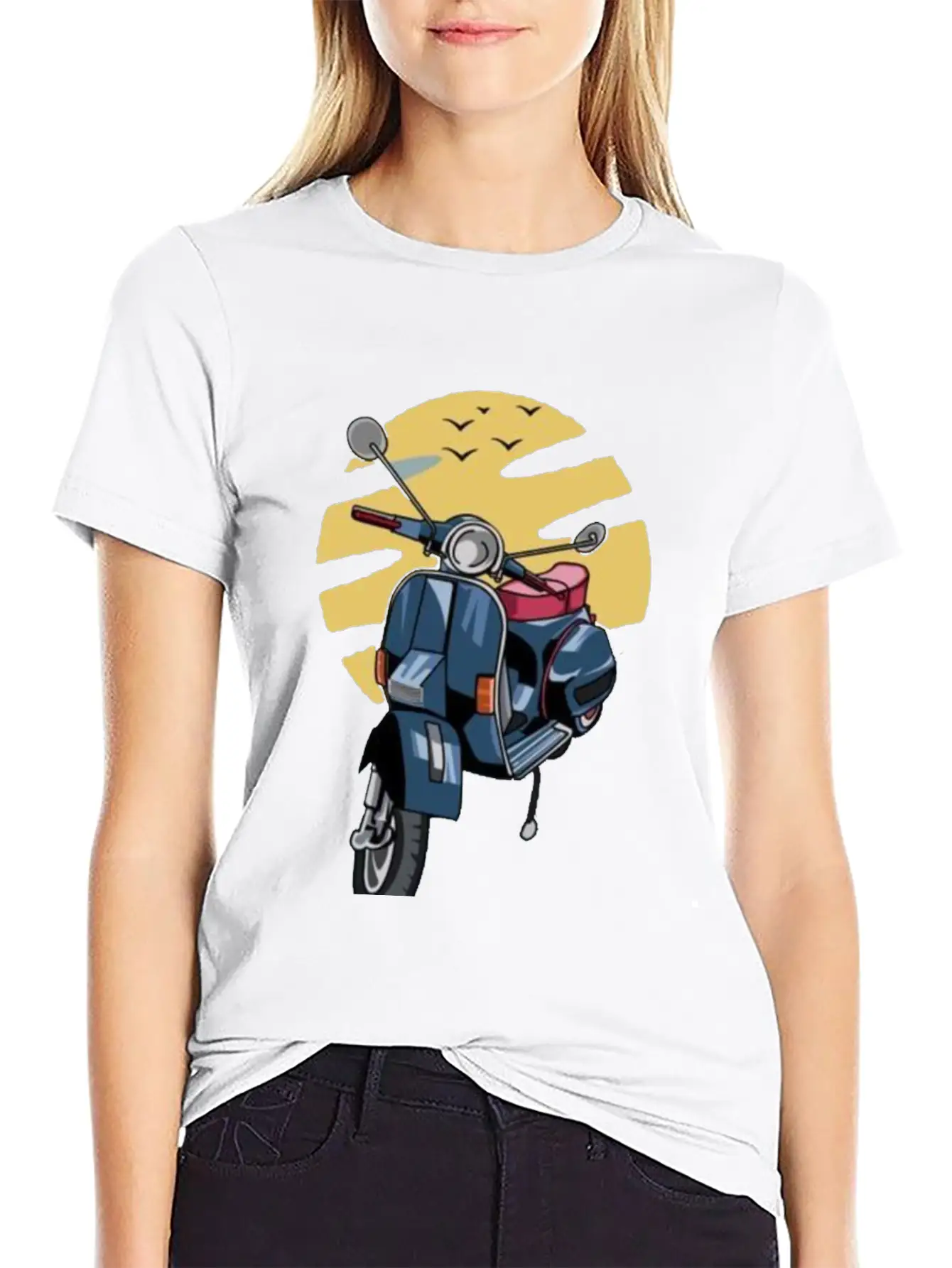 Metal Poster Vespaa Classic Cotton Tee – Unisex Comfort For Any Season