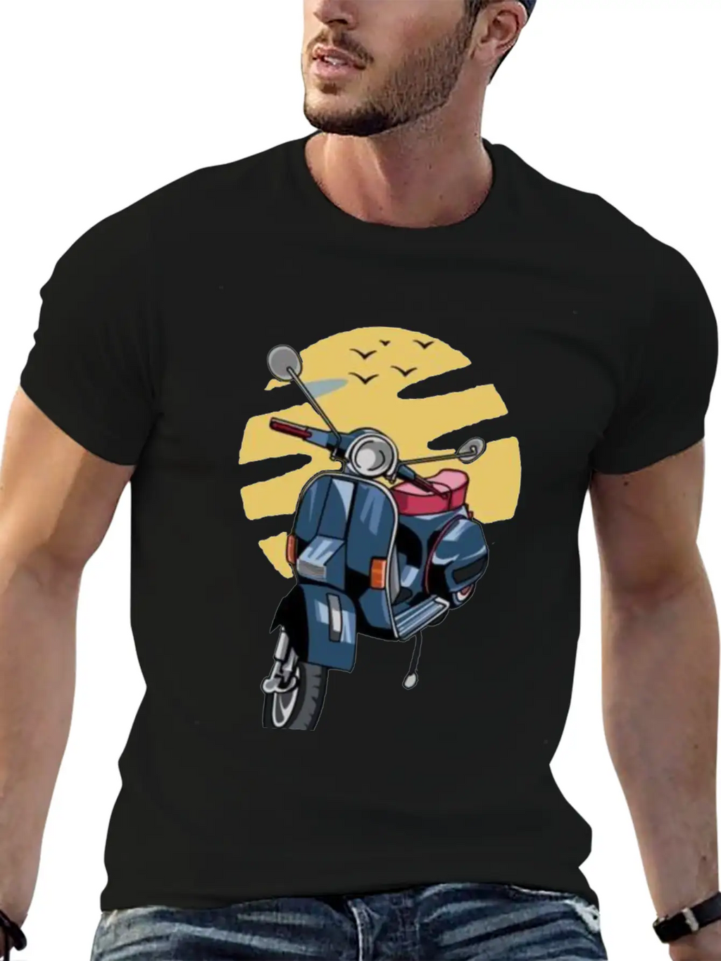 Metal Poster Vespaa Classic Cotton Tee – Unisex Comfort For Any Season