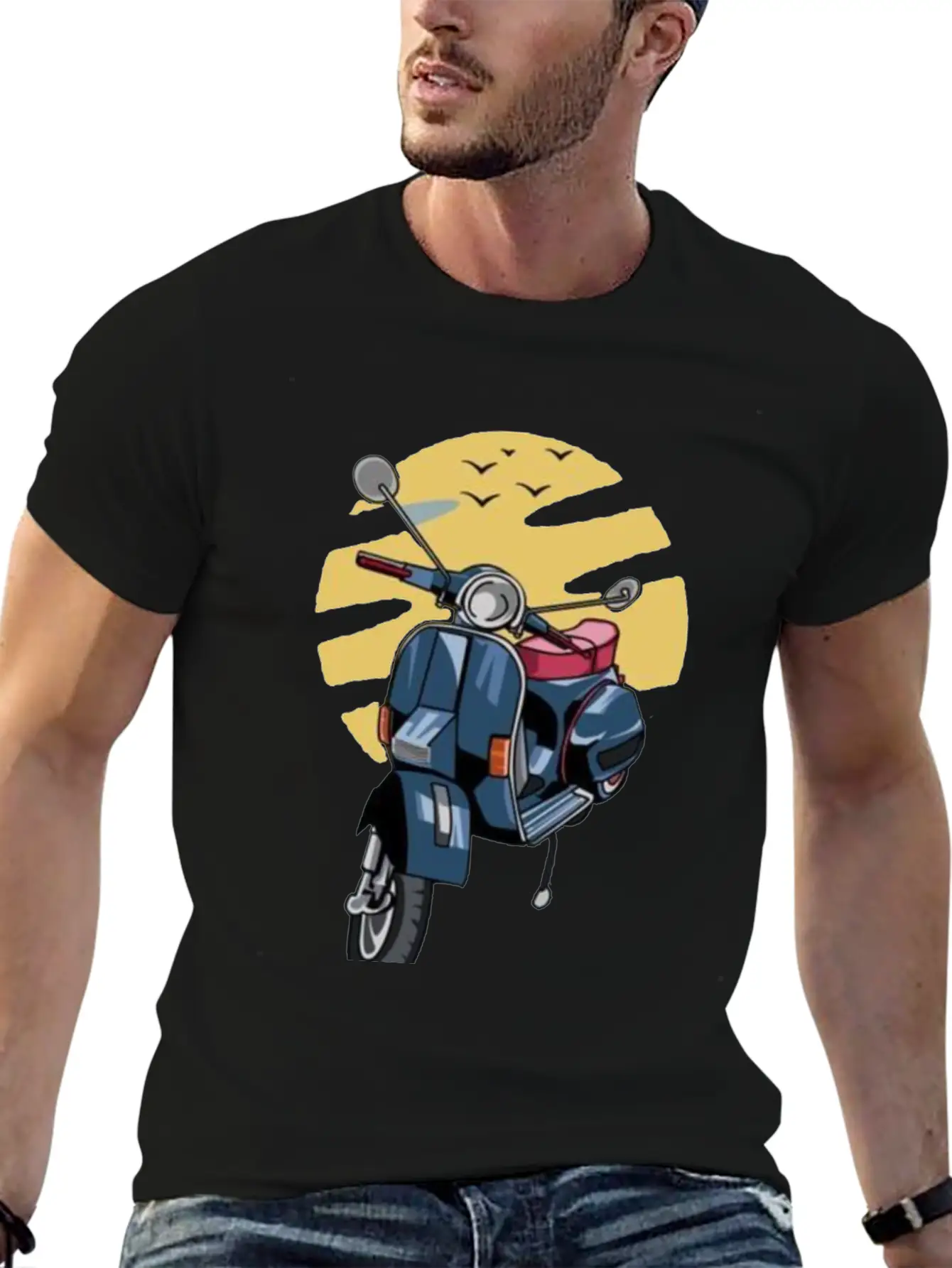 Metal Poster Vespaa Classic Cotton Tee – Unisex Comfort For Any Season