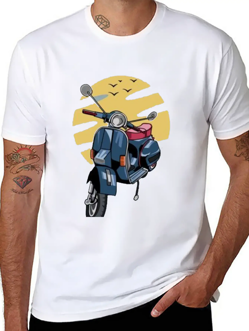 Metal Poster Vespaa Classic Cotton Tee – Unisex Comfort For Any Season