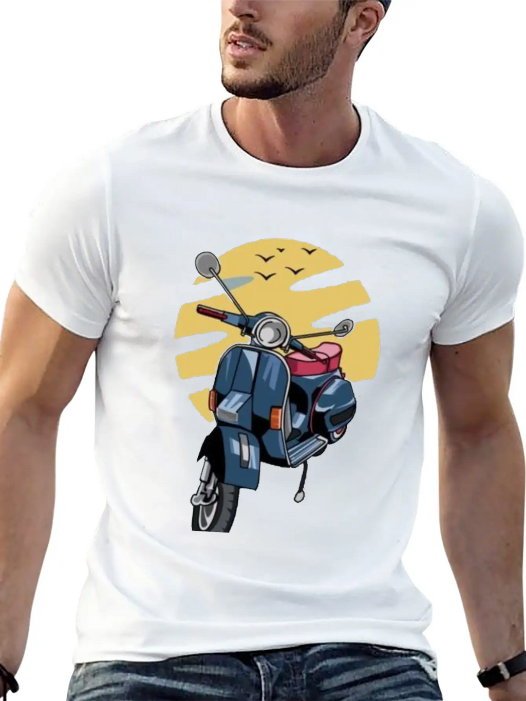 Metal Poster Vespaa Classic Cotton Tee – Unisex Comfort For Any Season
