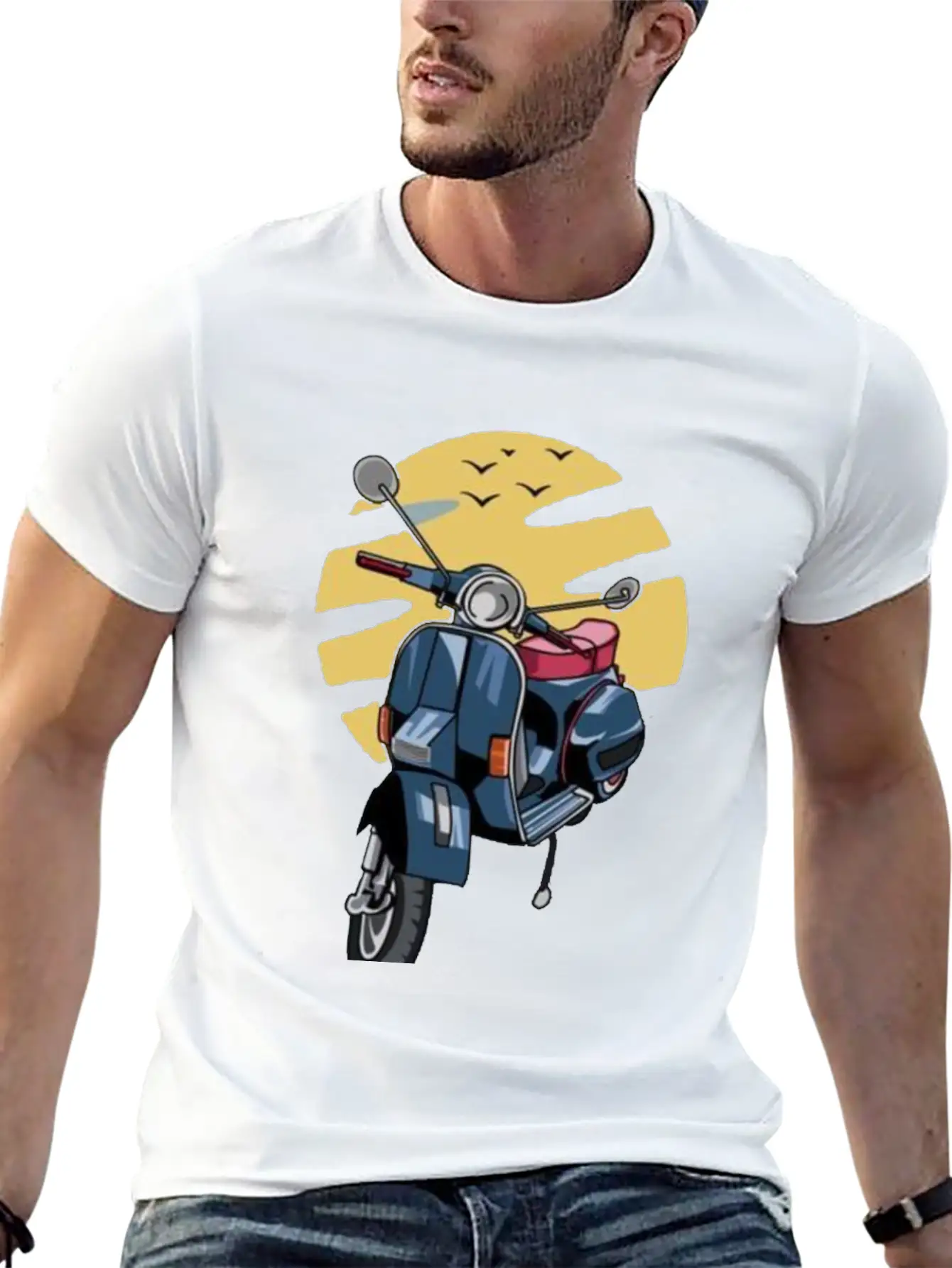 Metal Poster Vespaa Classic Cotton Tee – Unisex Comfort For Any Season