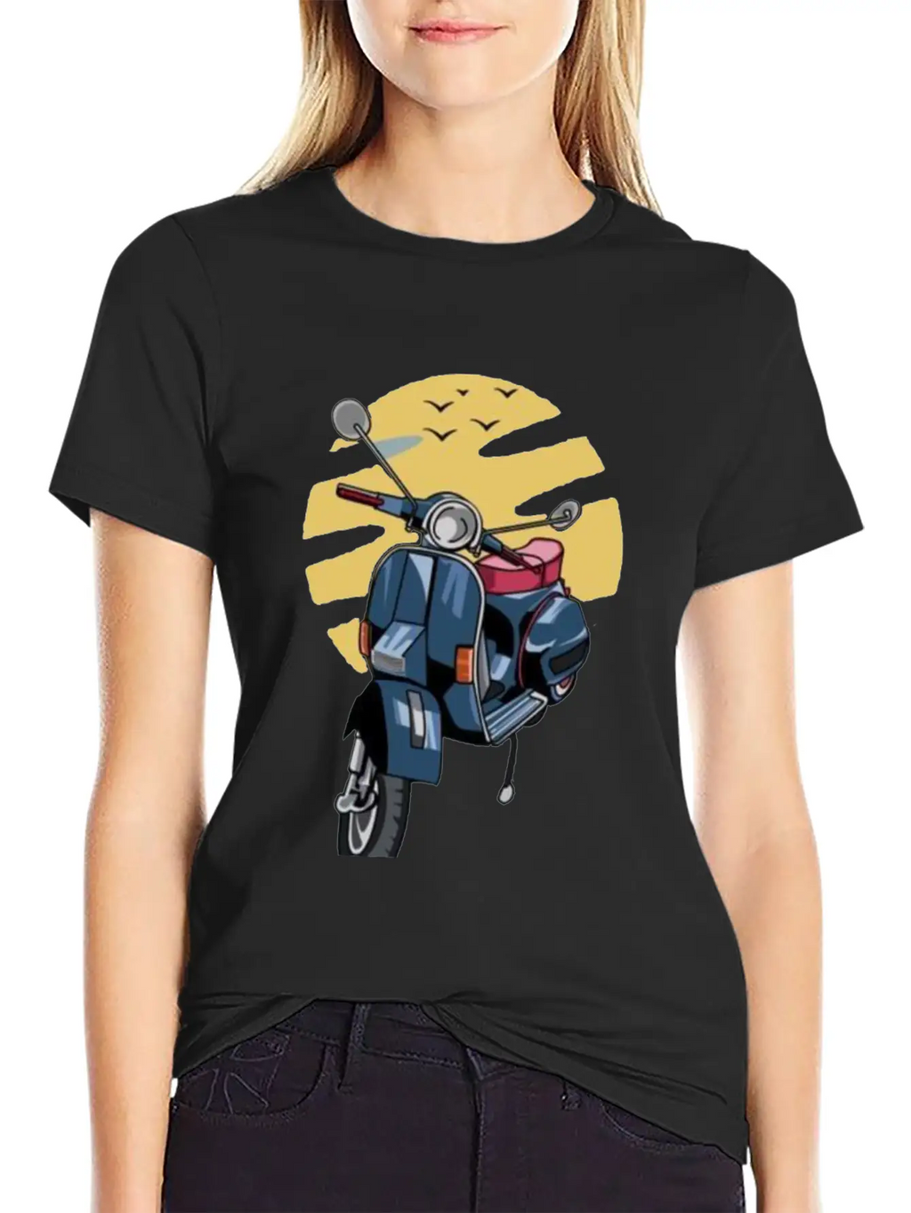 Metal Poster Vespaa Classic Cotton Tee – Unisex Comfort For Any Season