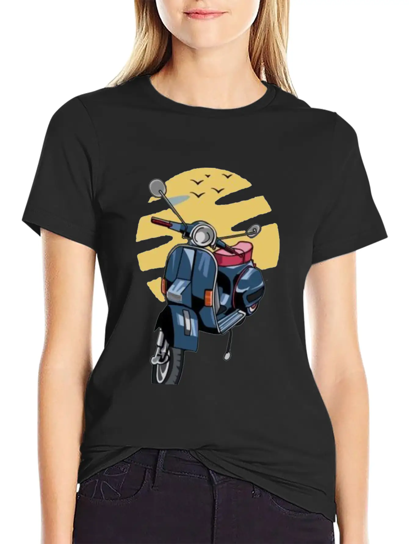 Metal Poster Vespaa Classic Cotton Tee – Unisex Comfort For Any Season