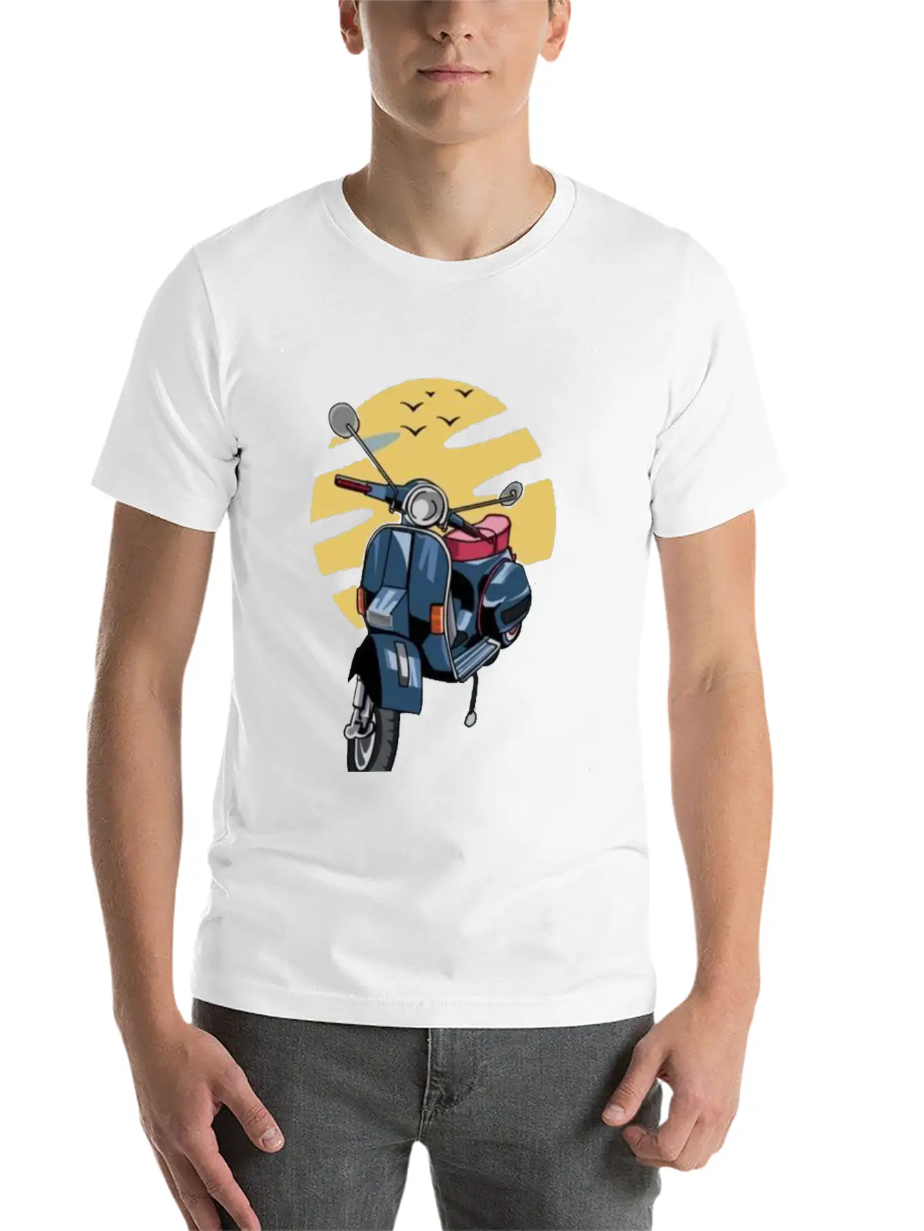 Metal Poster Vespaa Classic Cotton Tee – Unisex Comfort For Any Season