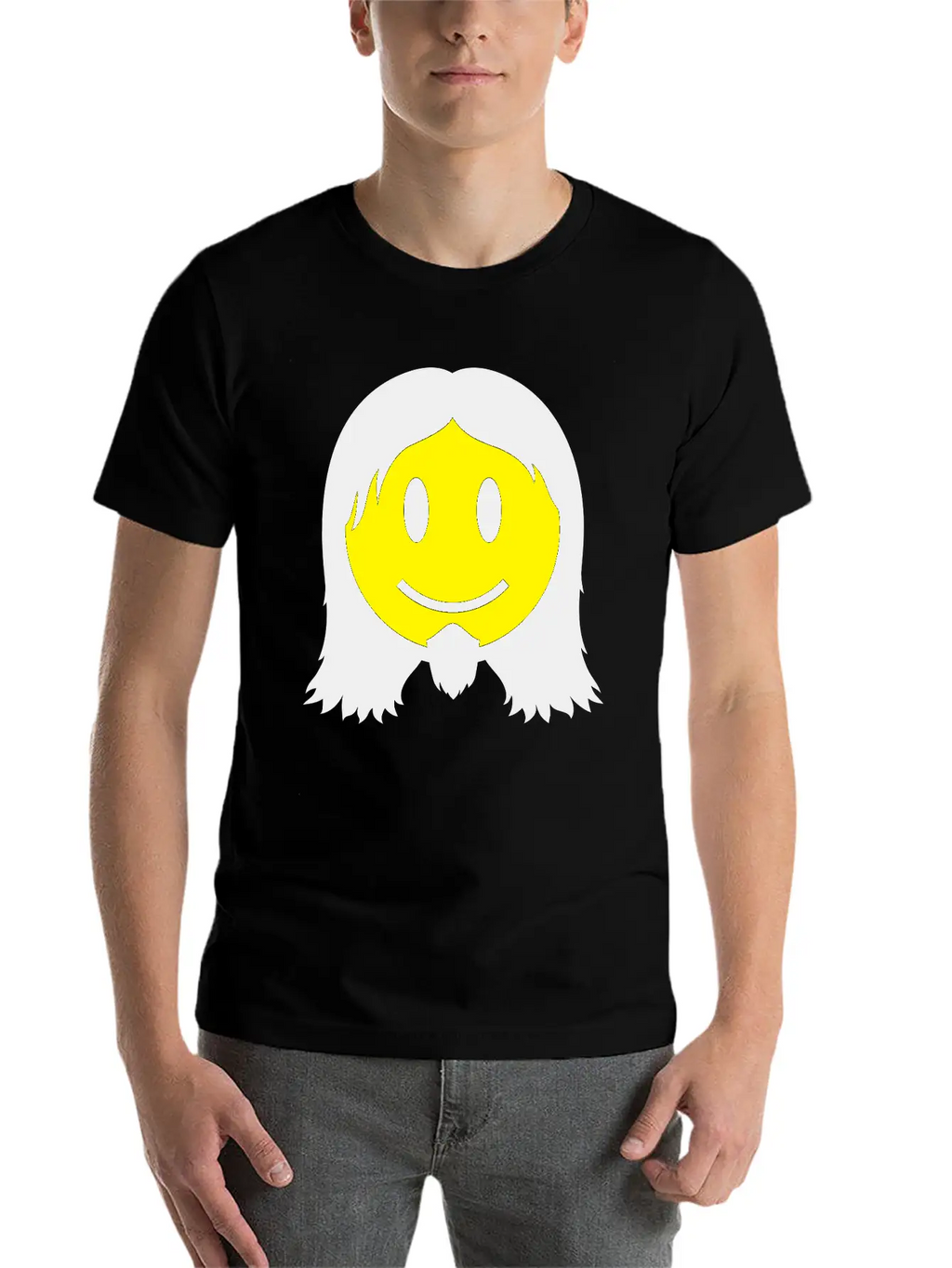 Metal Smiley Icon 2c Modern Fit Casual T-Shirt – Clean And Versatile Design